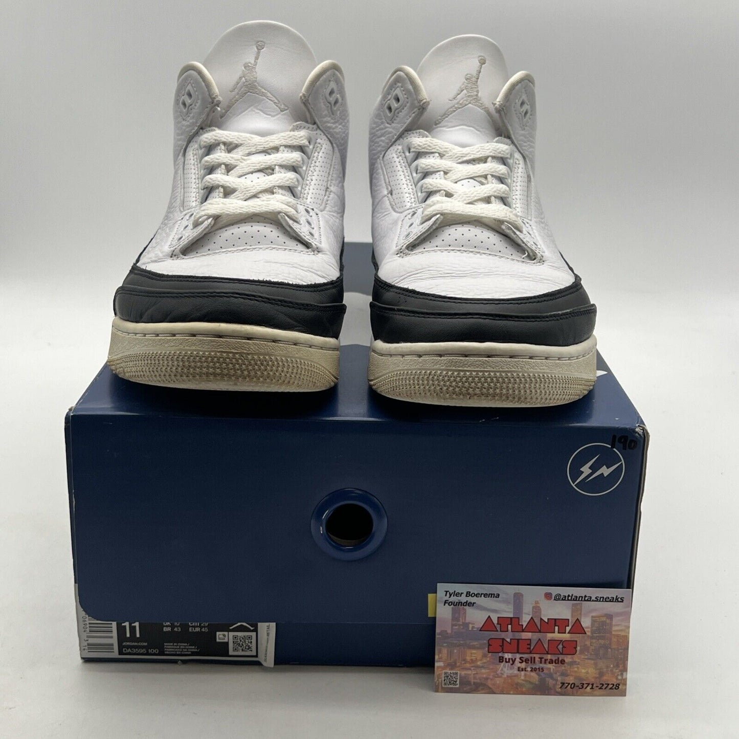 Size 11 - Air Jordan 3 Retro SP x Fragment Design Mid White (DA3595-100)