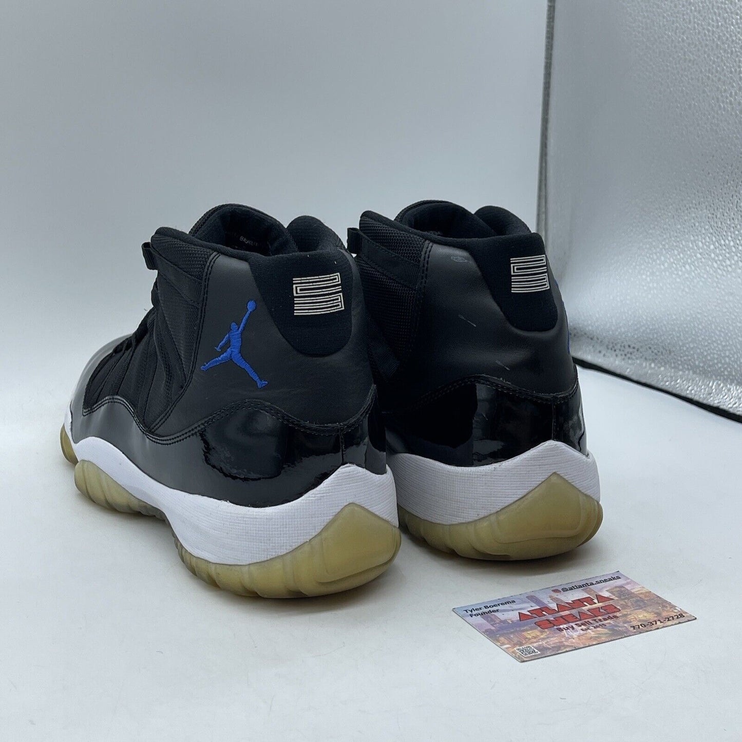 Size 12 - Air Jordan 11 Retro 2009 Space Jam Blue Black Suede White (378037-041)