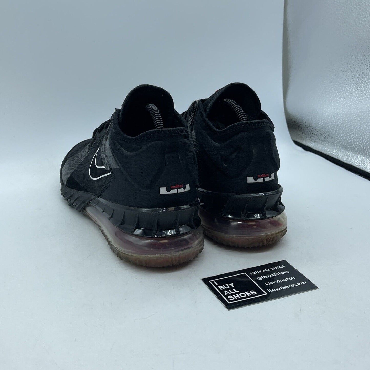 Size 8 - Nike LeBron 18 Low “Bred” Black Red White Suede Leather (CV7562-001)
