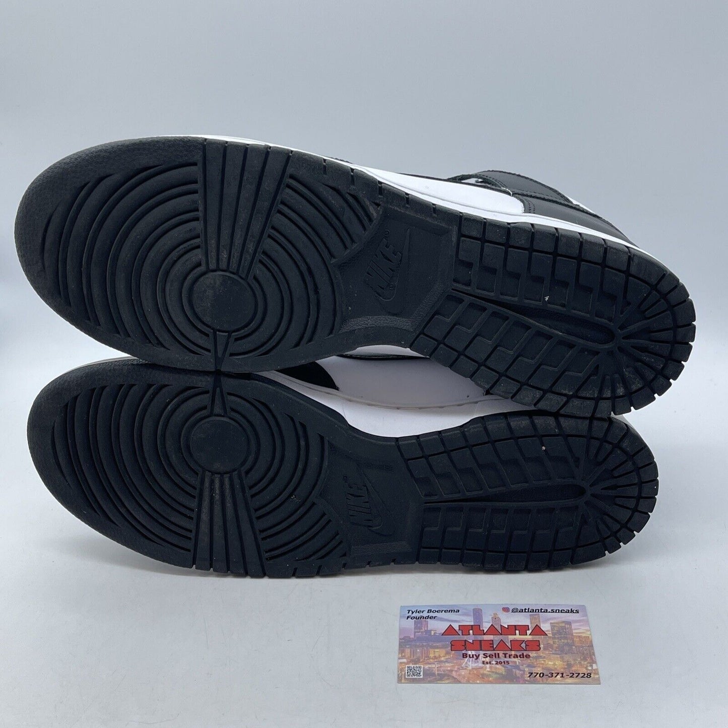 Size 12 - Nike Dunk High Black White Leather (DD1399-105)