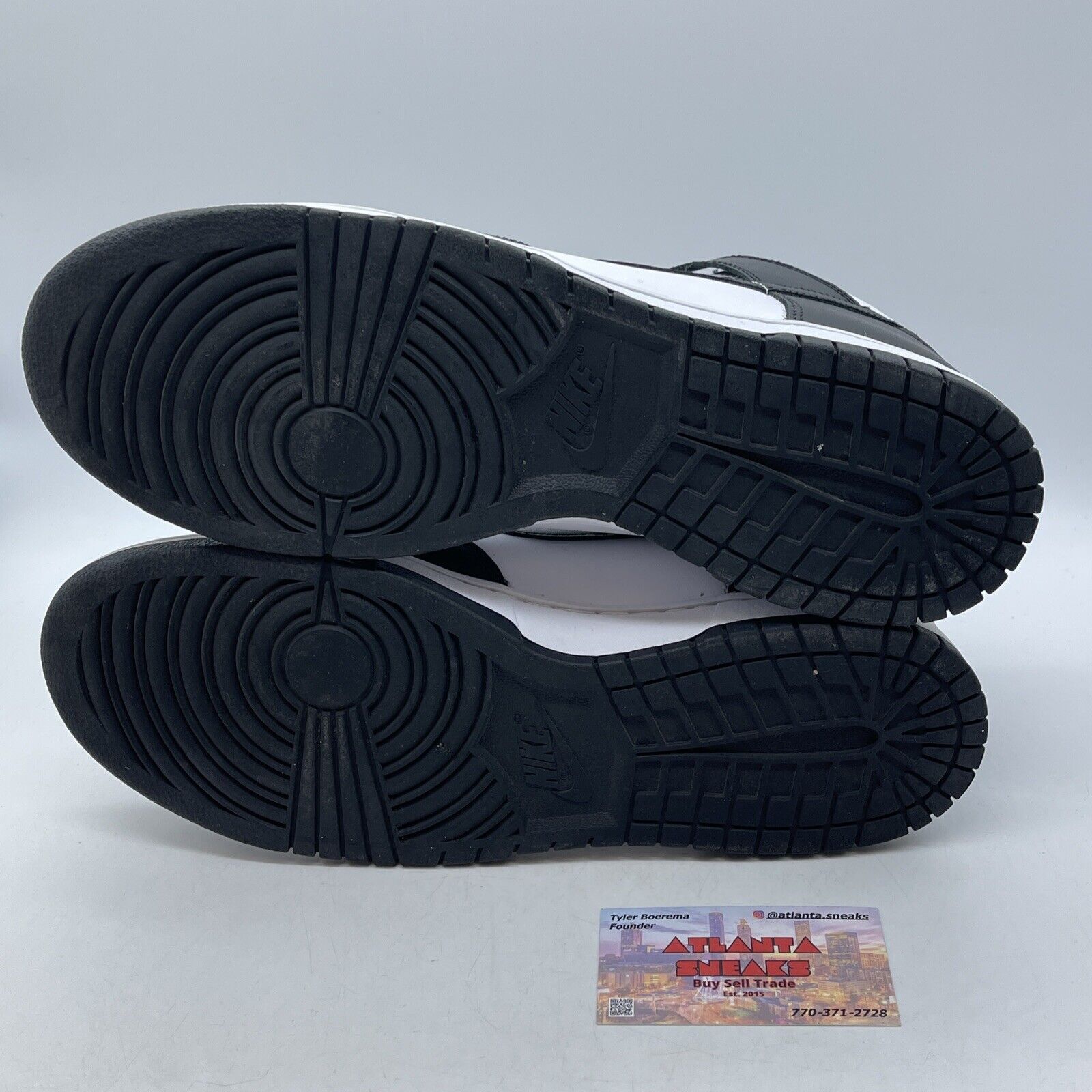 Size 12 - Nike Dunk High Black White Leather (DD1399-105)