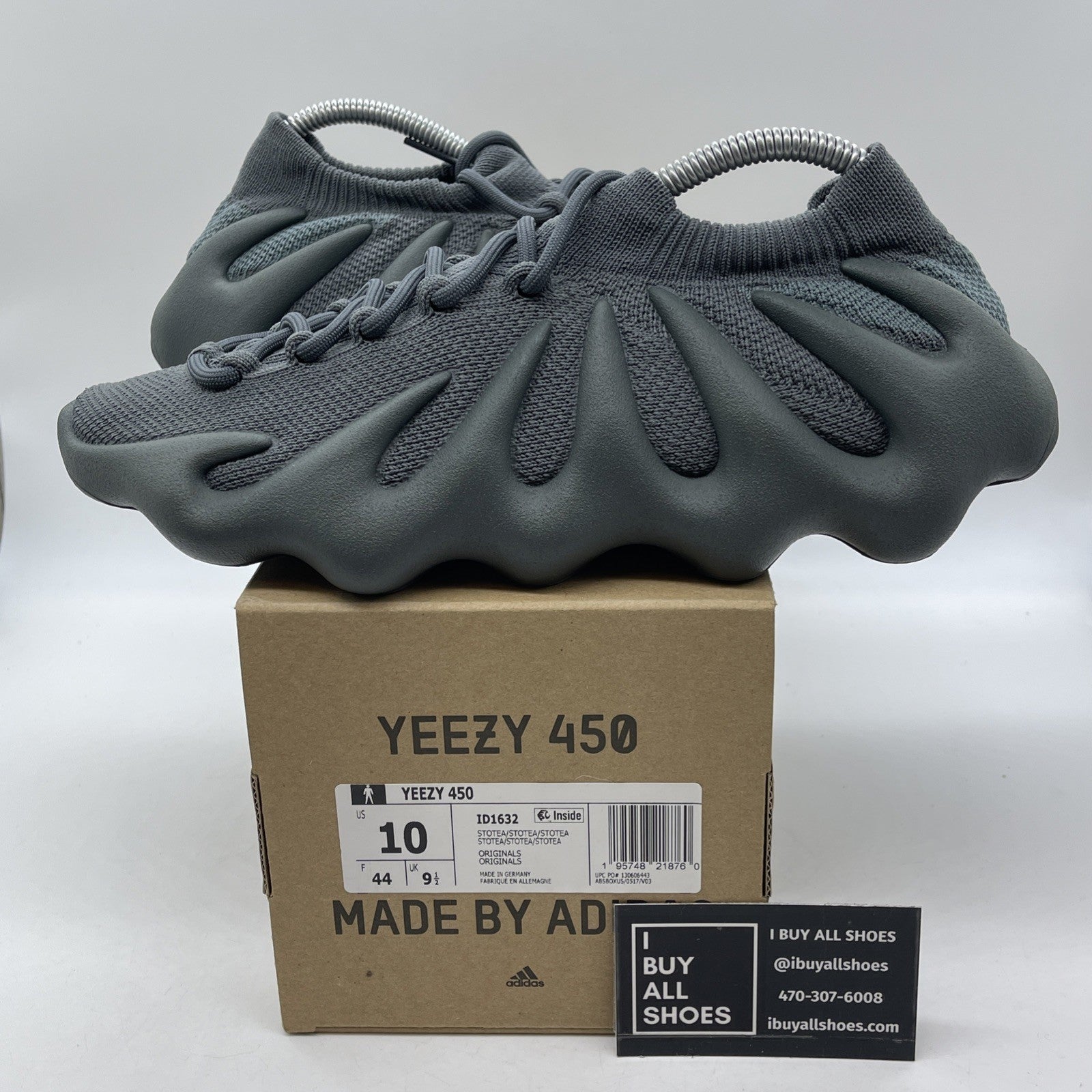 Size 10 - Adidas Yeezy 460 Stone Teal Grey Suede (ID1632)