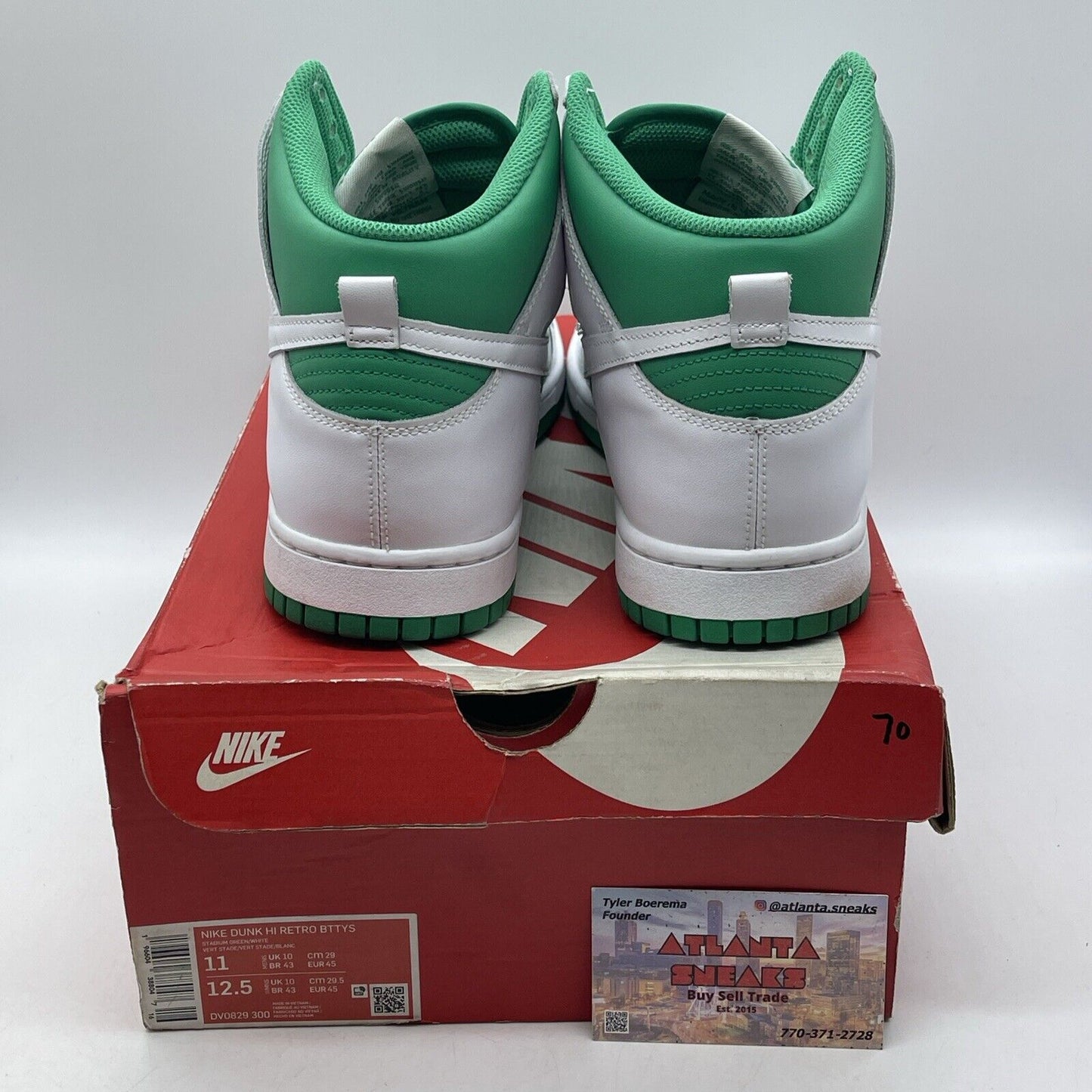 Size 11 - Nike Dunk High White Stadium Green White Leather (DV0829-300)