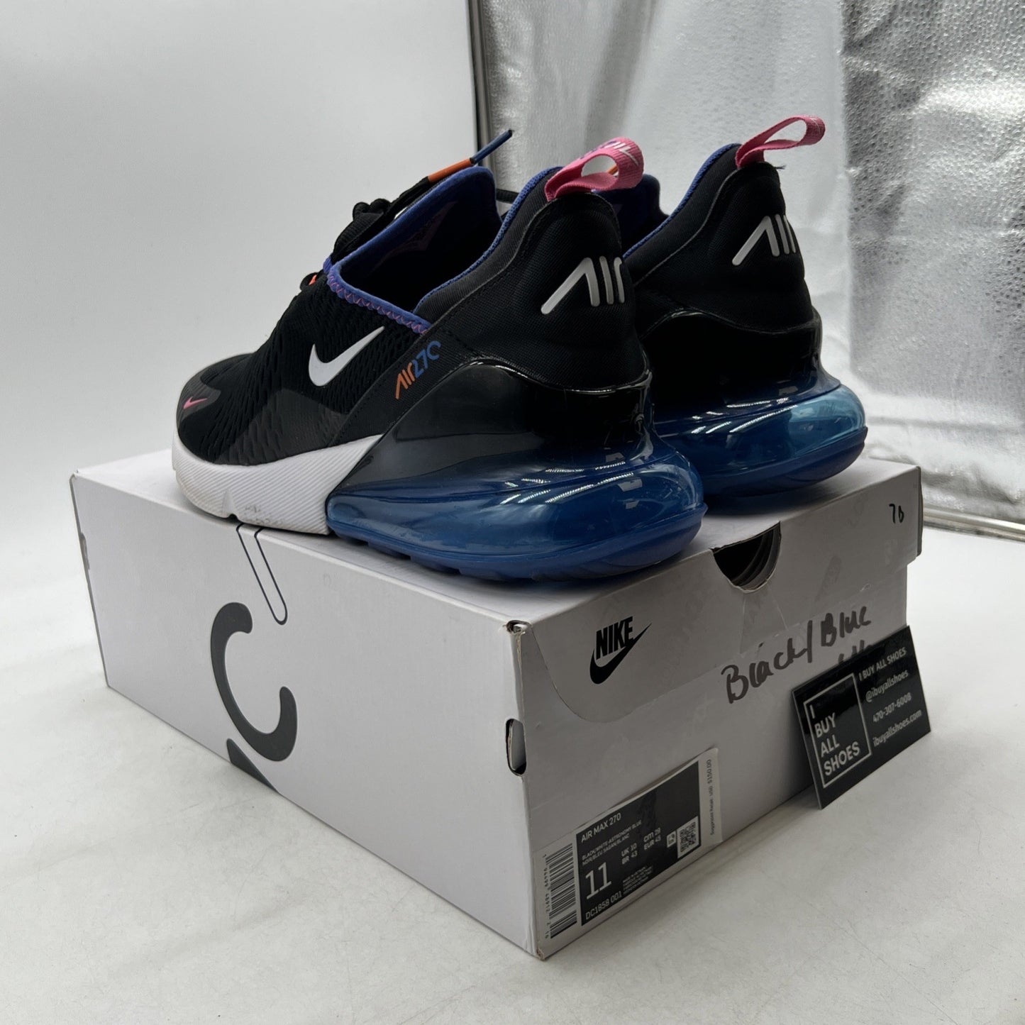 Size 11 - Nike Air Max 270 Black Astronomy Blue (DC1858-001)