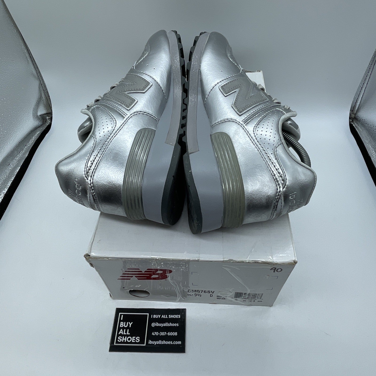Size 9.5 - New Balance 576 Silver Leather (CM576SV)