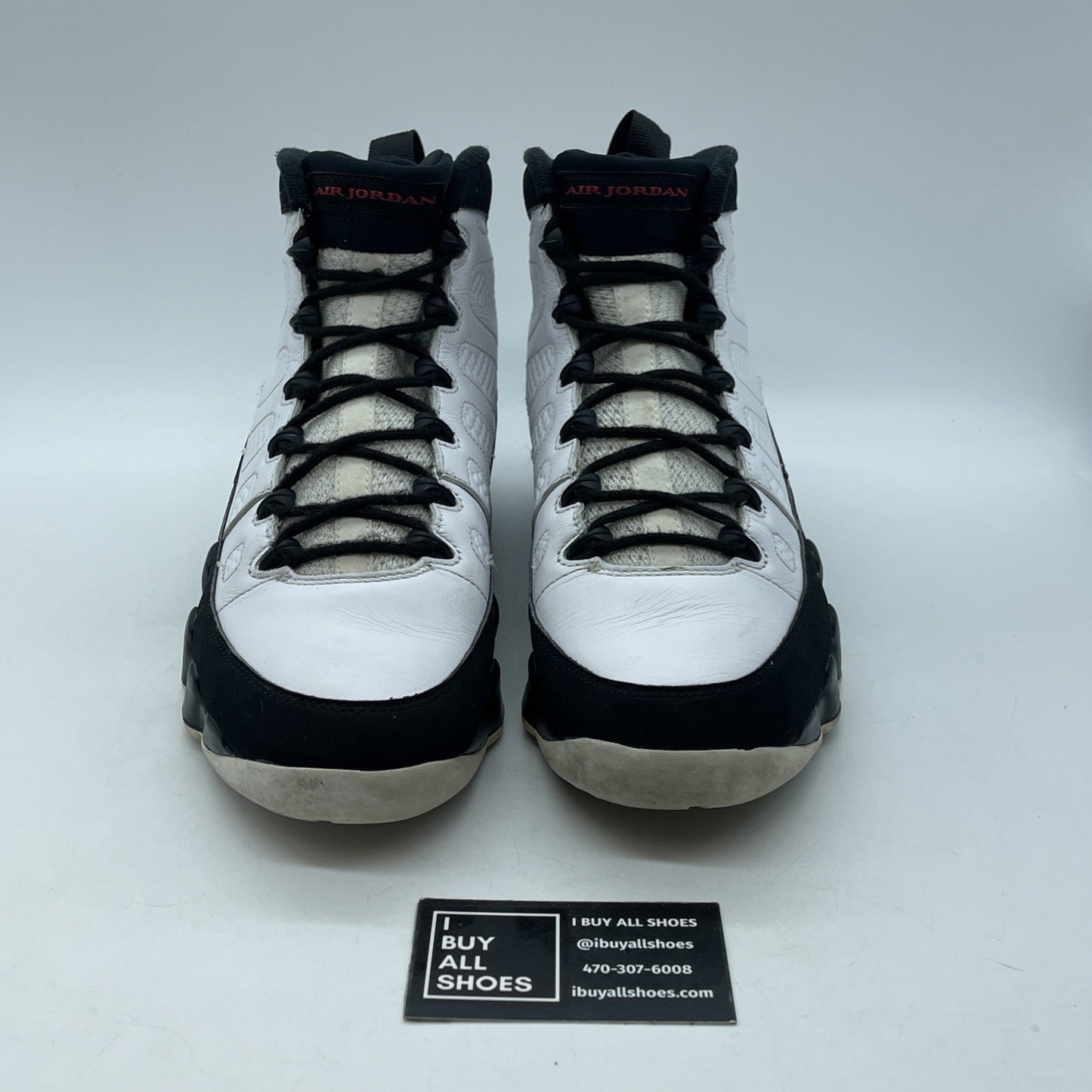 Size 11 - Jordan 9 Retro space jam 2016 Black White Suede Leather (302370-112)