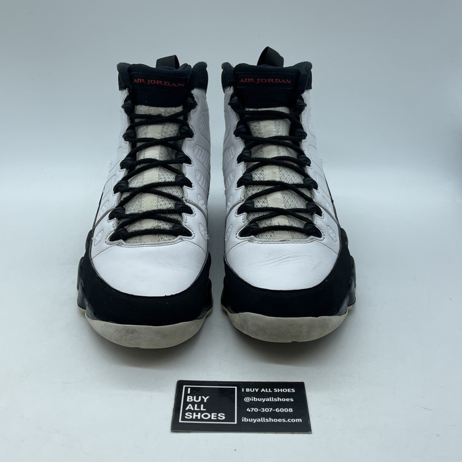 Size 11 - Jordan 9 Retro space jam 2016 Black White Suede Leather (302370-112)
