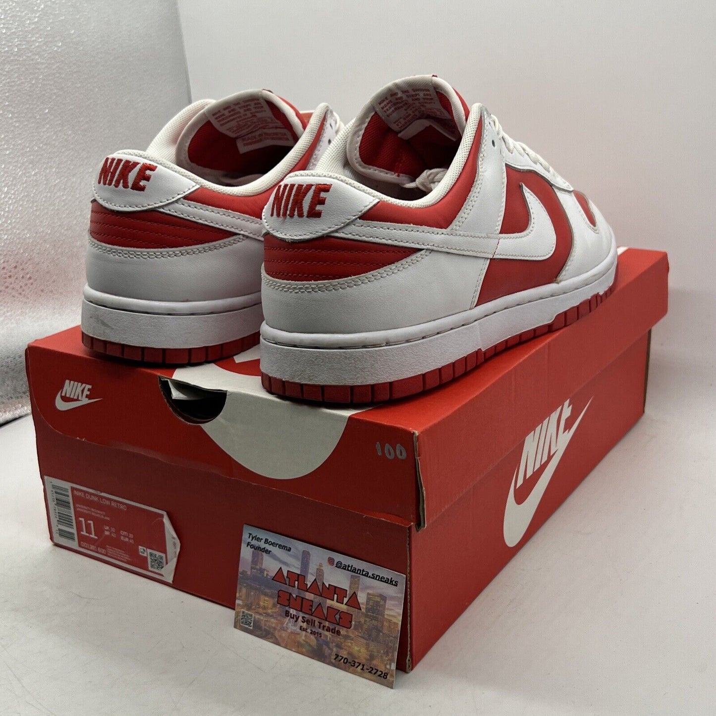 Size 11 - Nike Dunk Low Championship Red Leather (DD1391-600)