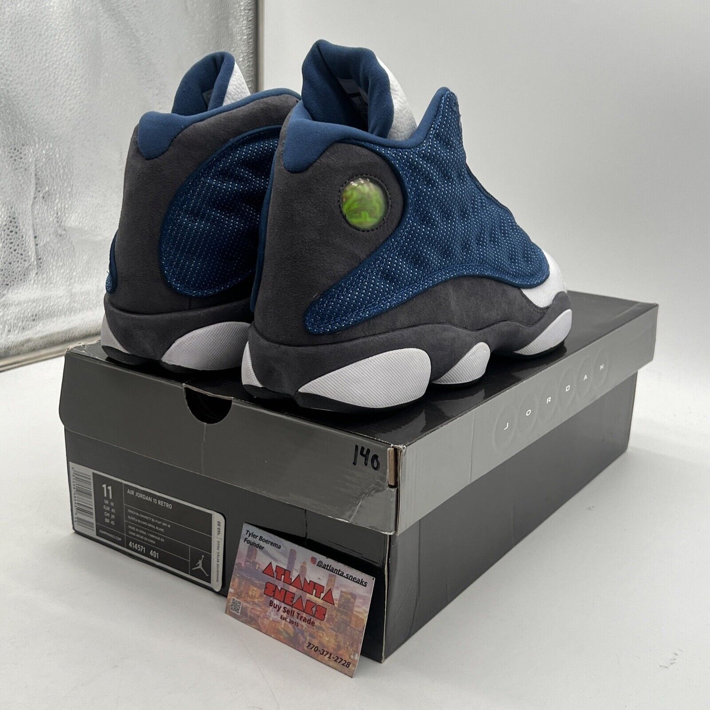 Size 11 - Air Jordan 13 Retro 2010 Flint White Blue Grey Suede (414571-401)