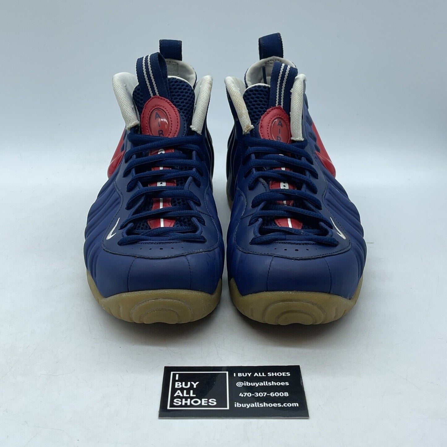Size 9.5 - Nike Air Foamposite Pro USA Blue Red White Suede Leather (CJ0325-400)
