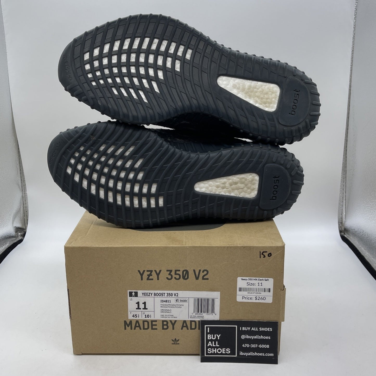 Size 11 - adidas Yeezy Boost 350 V2 Low MX Dark Salt Grey Suede (ID4811)