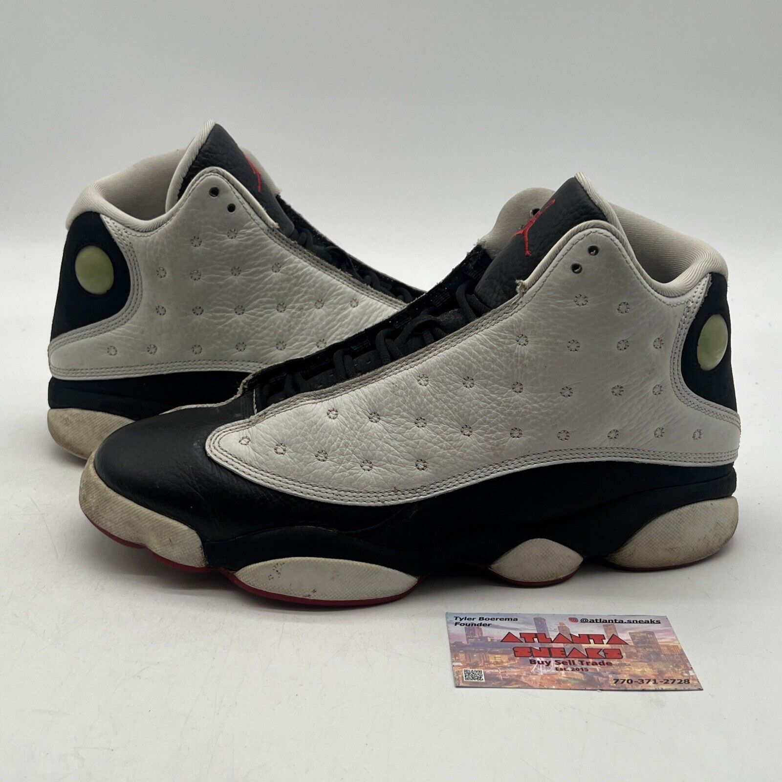 Size 9.5 - Air Jordan 13 Retro 2013 He Got Game White Black Red (309259-104)