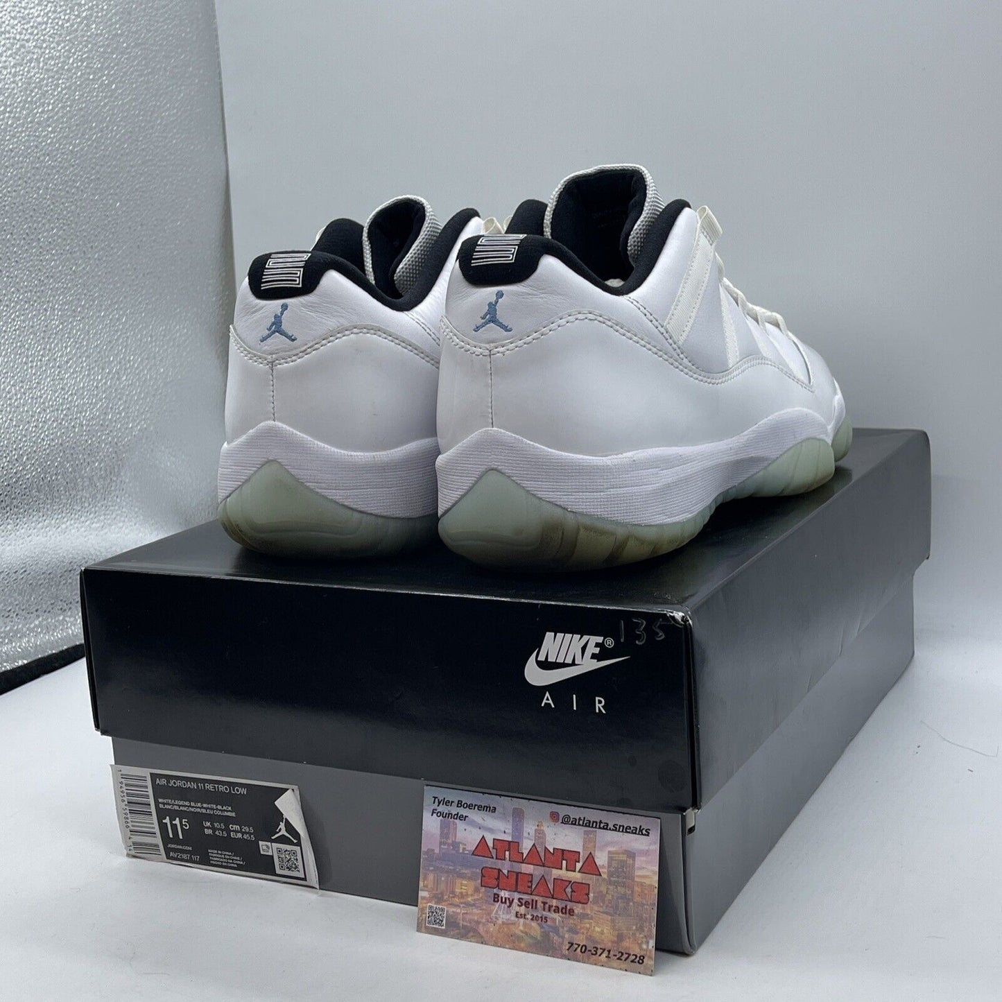 Size 11.5 - Jordan 11 Retro Low Legend Blue Black White Leather (AV2187-117)
