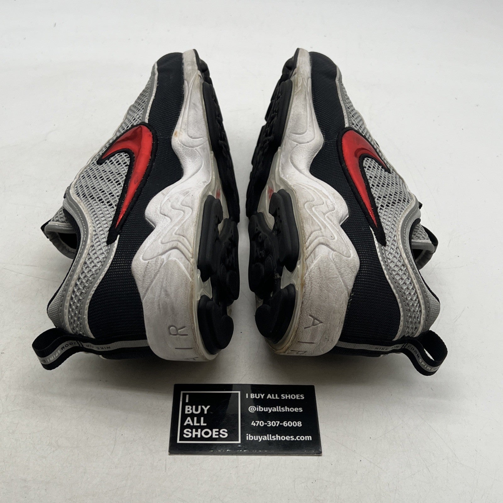Size 9.5 - Nike Air Zoom Spiridon '16 2016 Silver Red (849776-001)