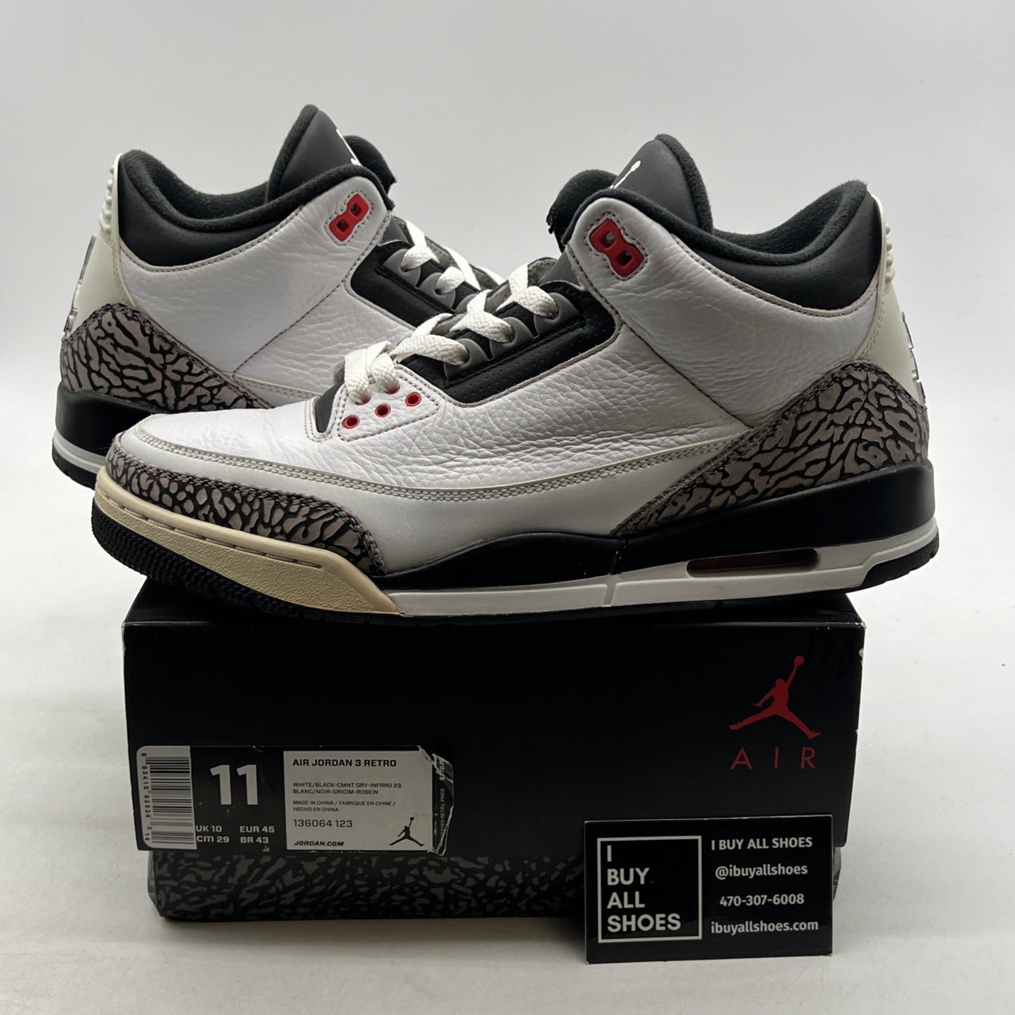 Size 11 - Air Jordan 3 Retro Infrared 23 (136064-123)