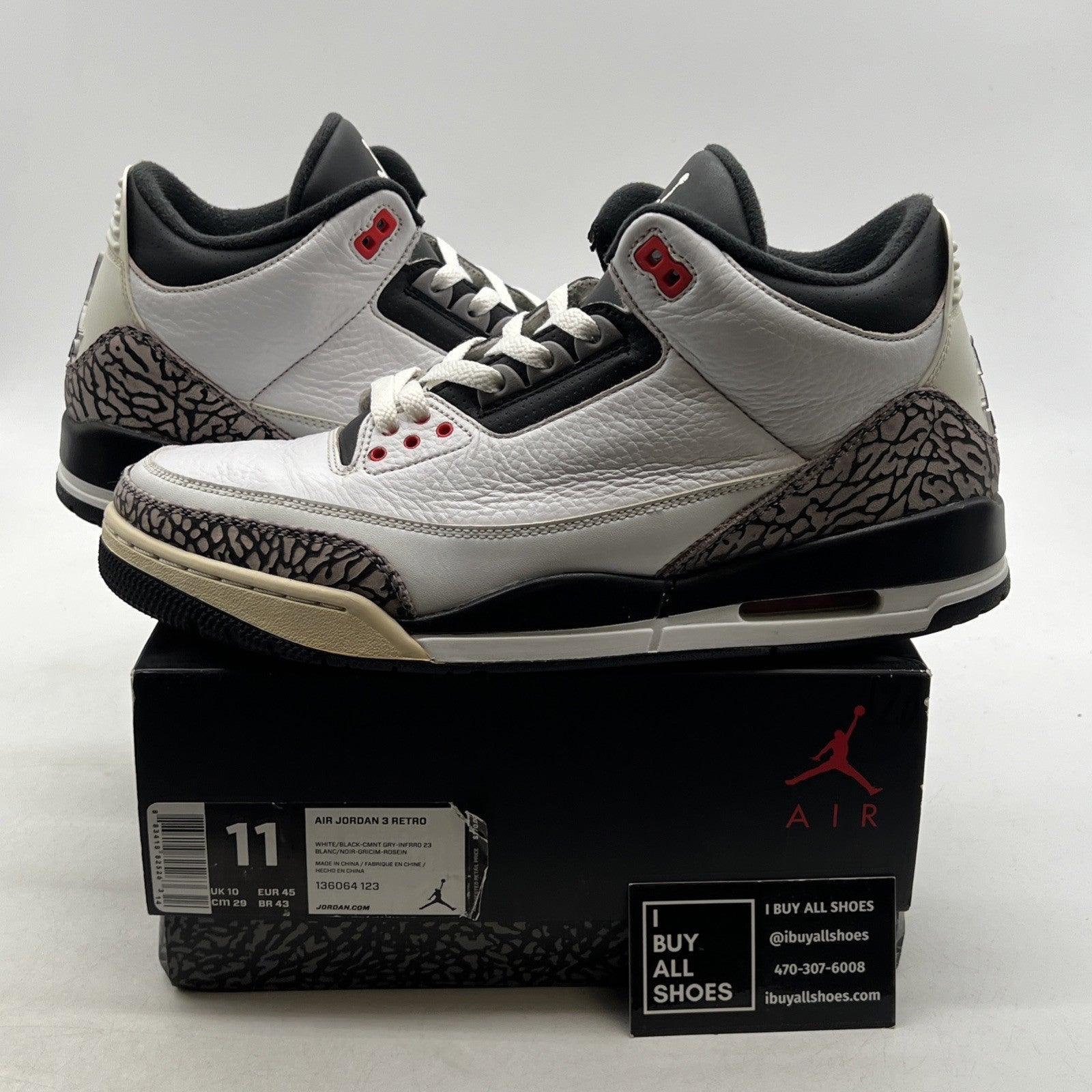 Size 11 - Air Jordan 3 Retro Infrared 23 (136064-123)