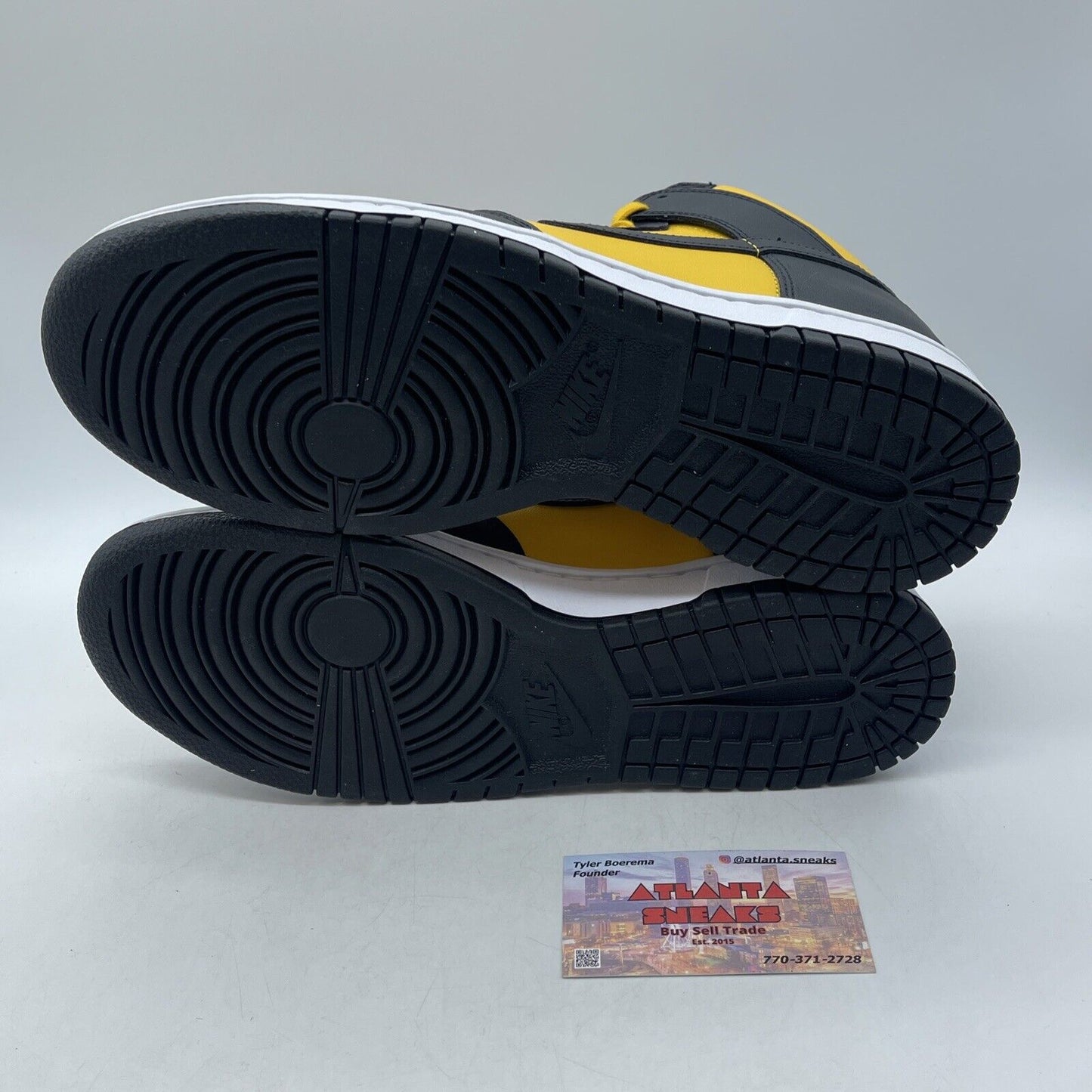 Size 8.5 - Nike Dunk Retro High Bruce Lee Yellow Black White Leather (DD1399-700