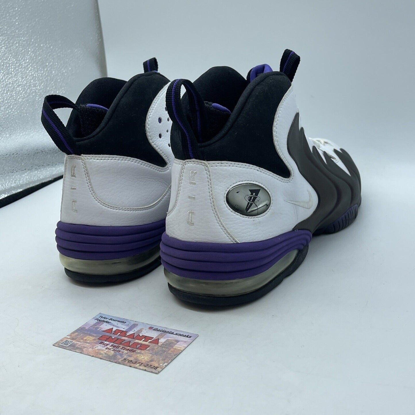 Size 13 - Nike Air Penny 3 White Purple Leather Black Suede (304845-101)