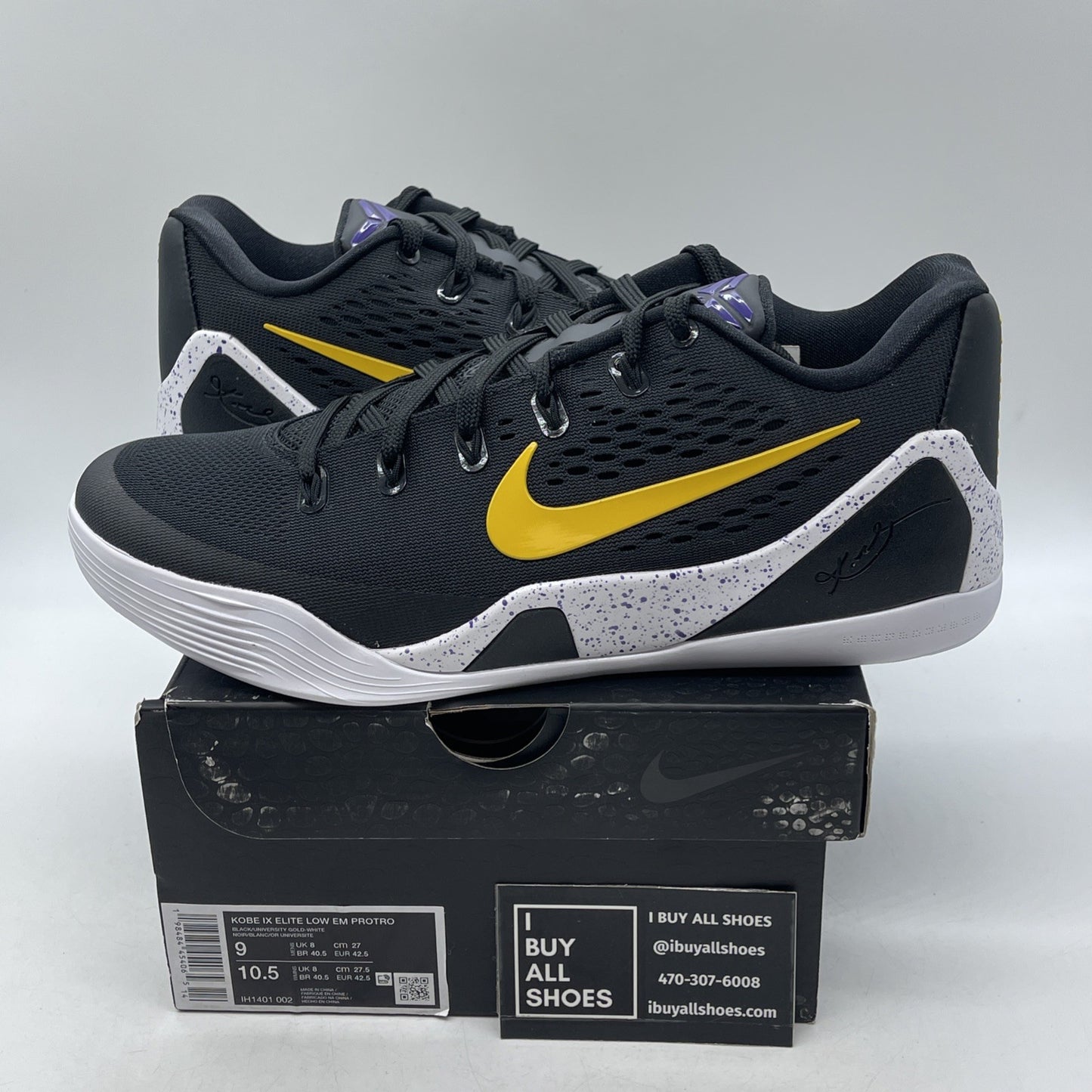 Size 9 - Nike Kobe 9 EM Protro TB Lakers Away (IH1401-002)