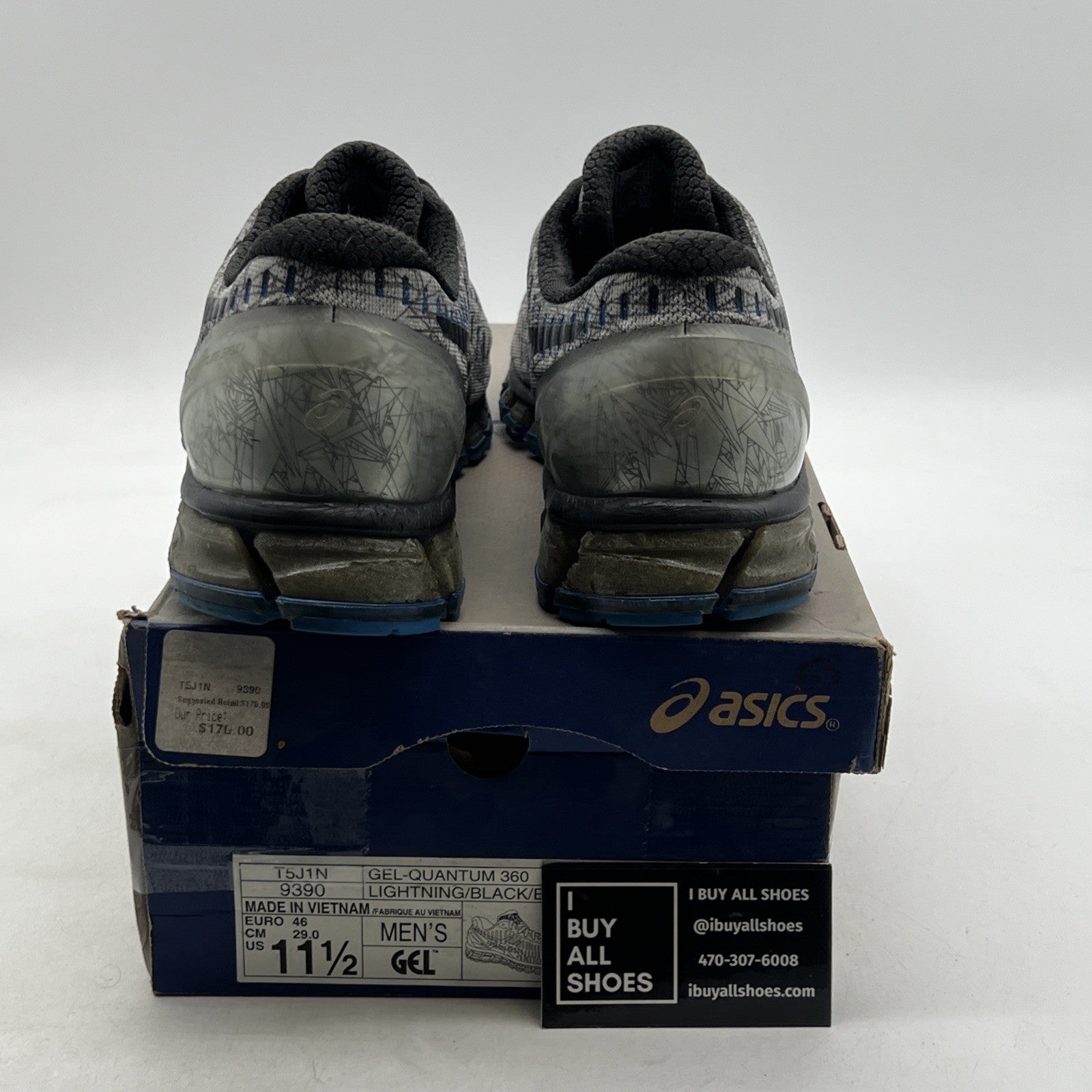 Size 11.5 - ASICS GEL-Quantum 360 Low Gray (T5J1N-9390)