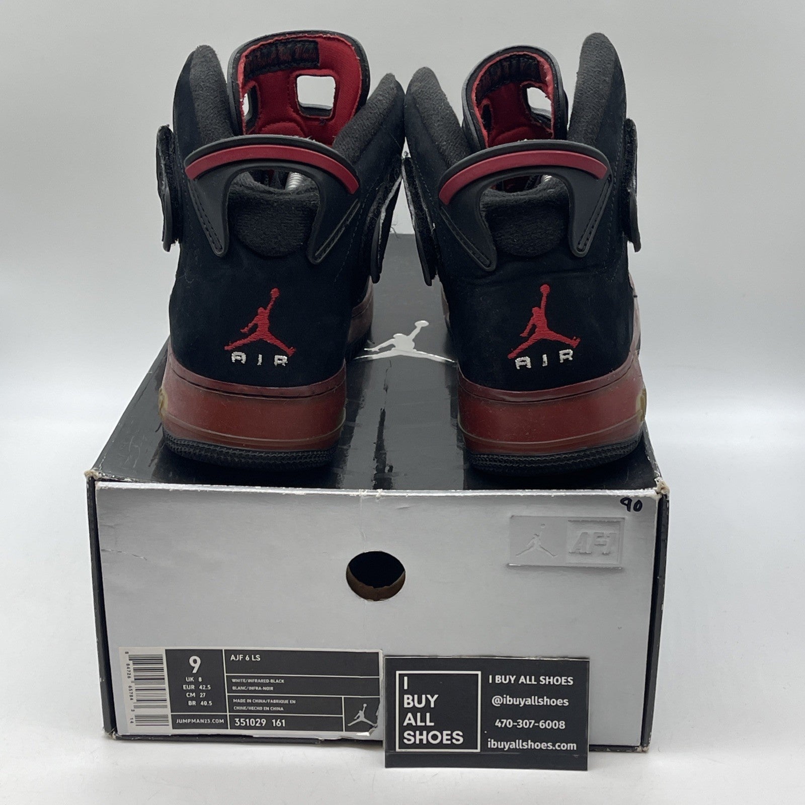 Size 9 - Air Jordan Fusion 6 White Infrared (351029-161)