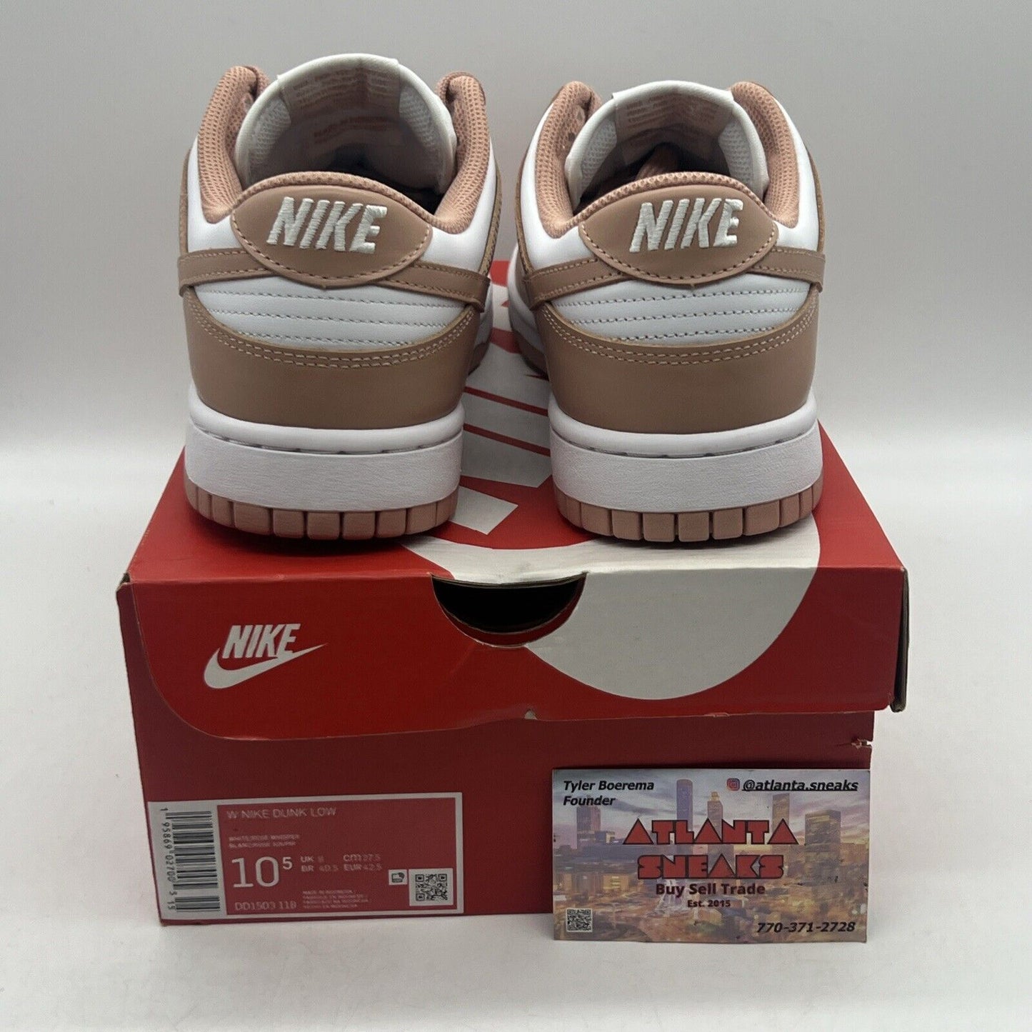 Nike Dunk Low Rose Whisper White DD1503-118 Womens New Size 10.5 Brand New