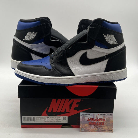 Size 13 - Jordan 1 Retro OG High Royal Toe White Black Leather  (555088-041)