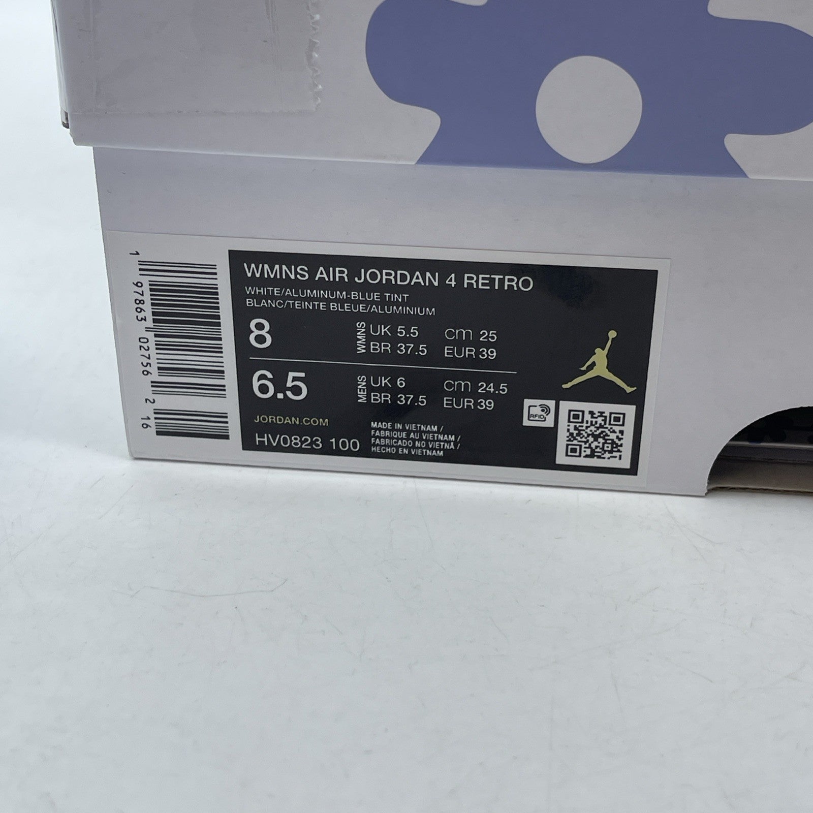 Size 8W - Air Jordan 4 Retro Forget Me Not Blue White Leather (HV0823-100)