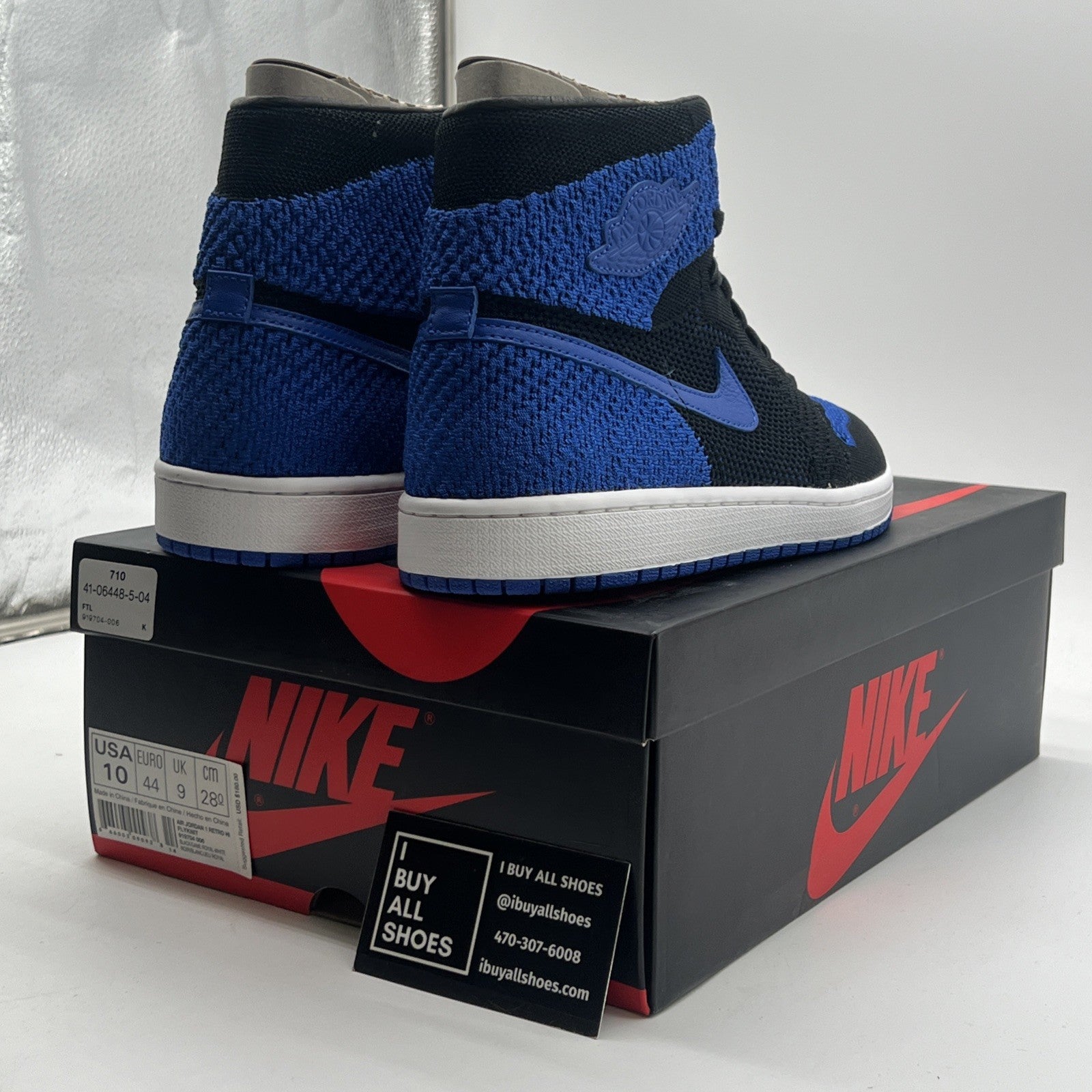 Size 10 - Air Jordan 1 Retro OG Flyknit High Royal (919704-006)