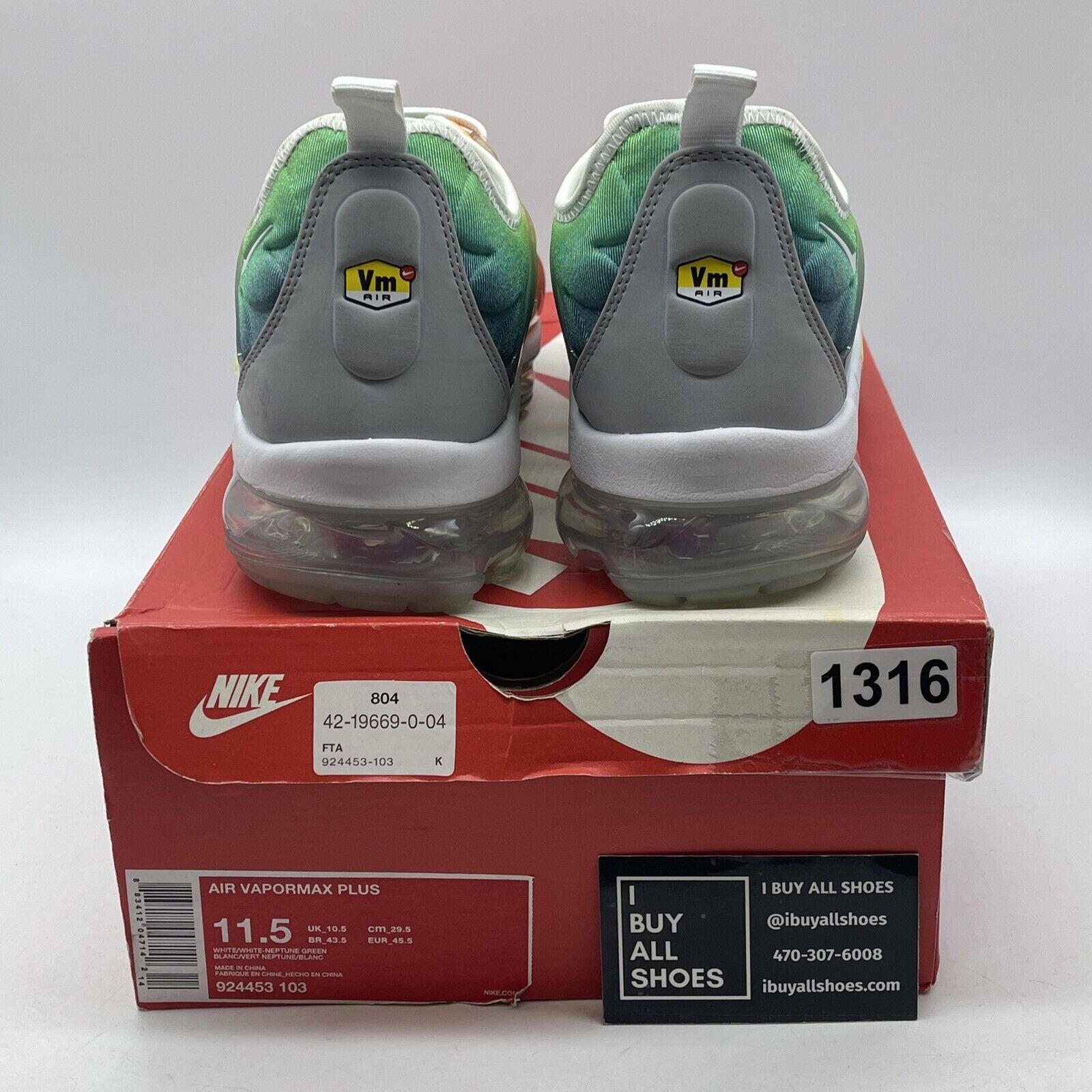 Size 11.5 - Nike Air VaporMax Plus Retuned Air Grey Red Grey Suede (924453-103)