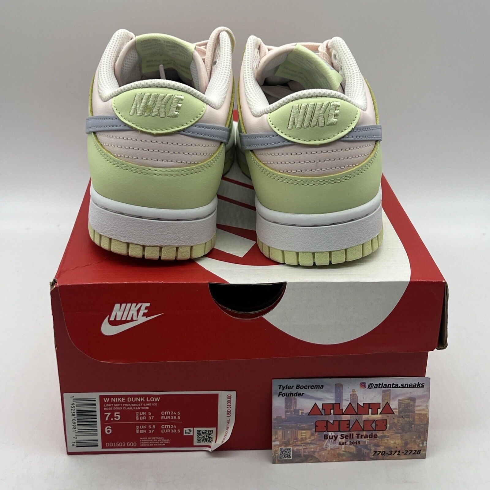 Nike Dunk Low Lace Up Womens Size 7.5 DD1503-600 Lime Ice Brand New Og All DS