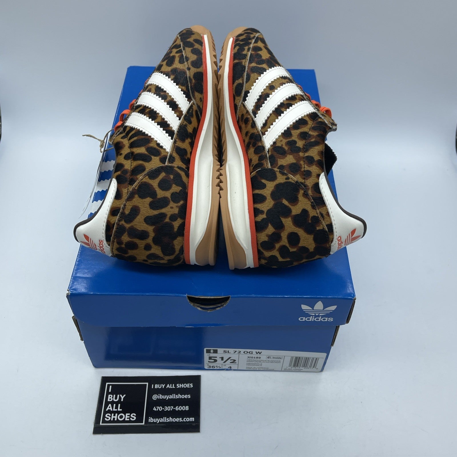 Size 5.5W - adidas SL72 OG Cheetah Pack Impact Orange Brown (JI0189)