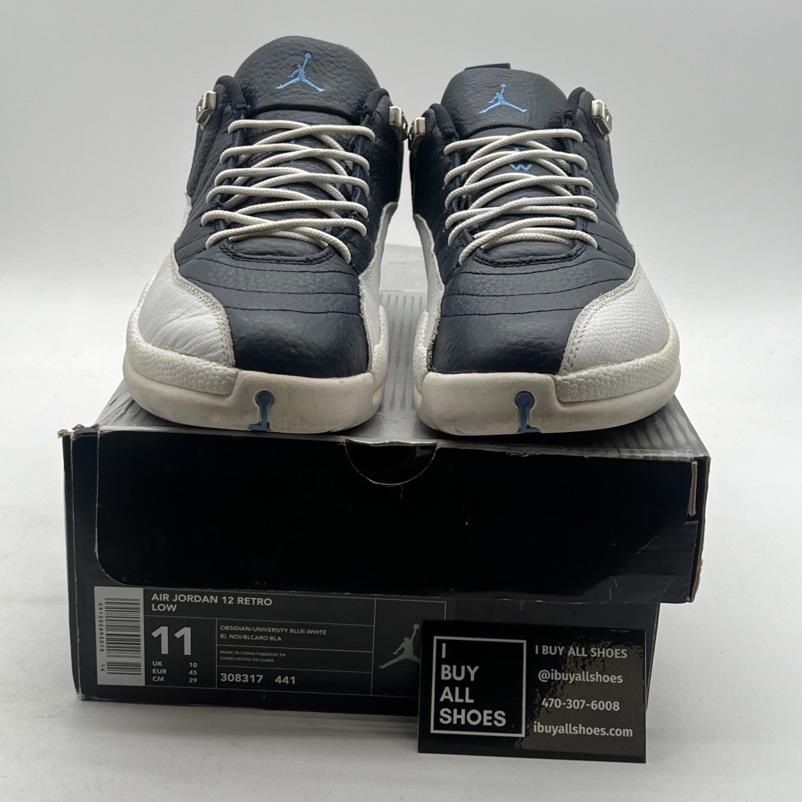 Size 11 - Air Jordan 12 Retro 2004 Low Obsidian (308317-441)
