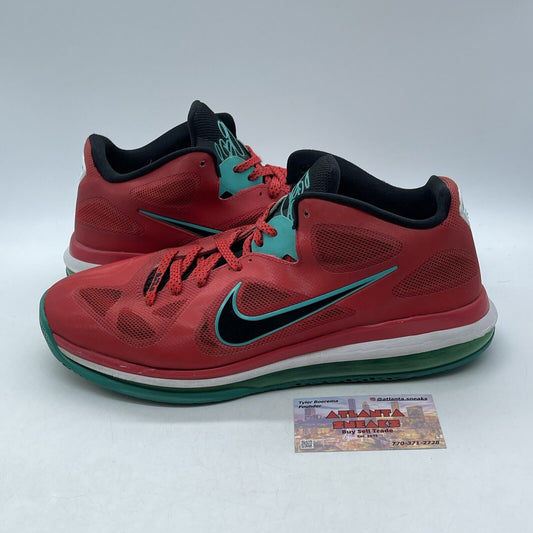 Size 11.5 - Nike LeBron 9 Low Liverpool Red White Blue Suede Leather 510811-601