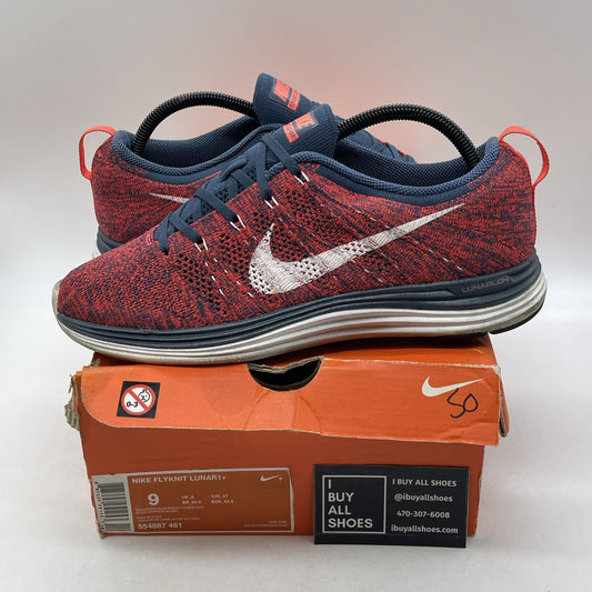 Size 9 - Nike Flyknit Lunar 1+ Red (554887-461)