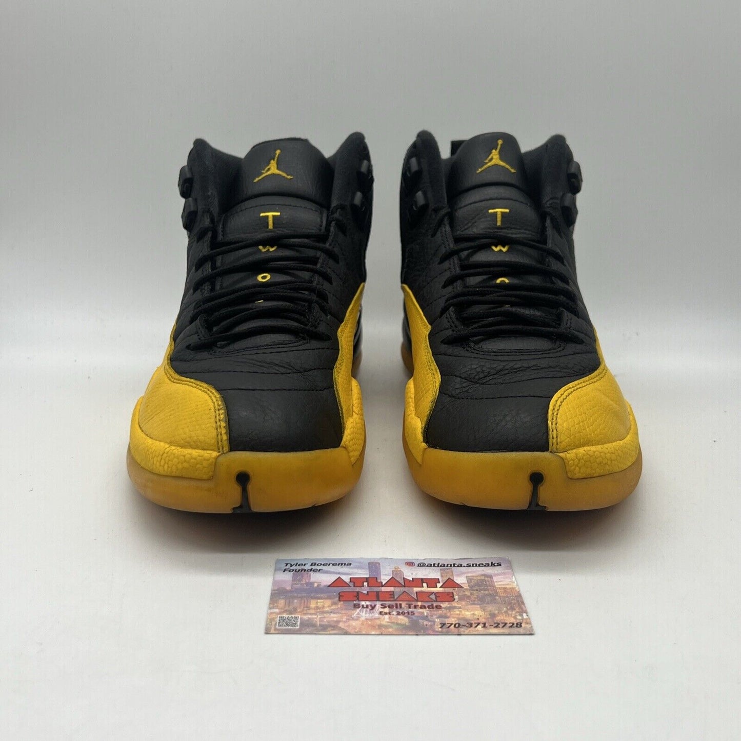 Size 10 - Jordan 12 Retro University Gold 2020 Black Yellow Used Leather