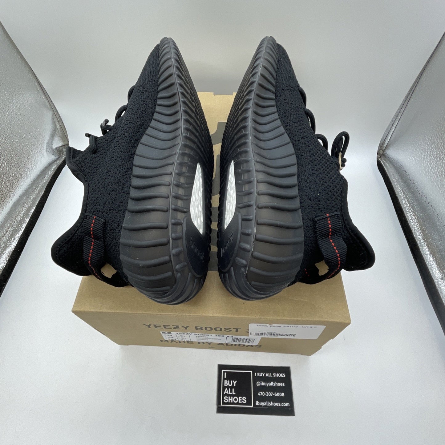 Size 10 - adidas Yeezy Boost 350 V2 Low Bred Black Red Suede (CP9652)