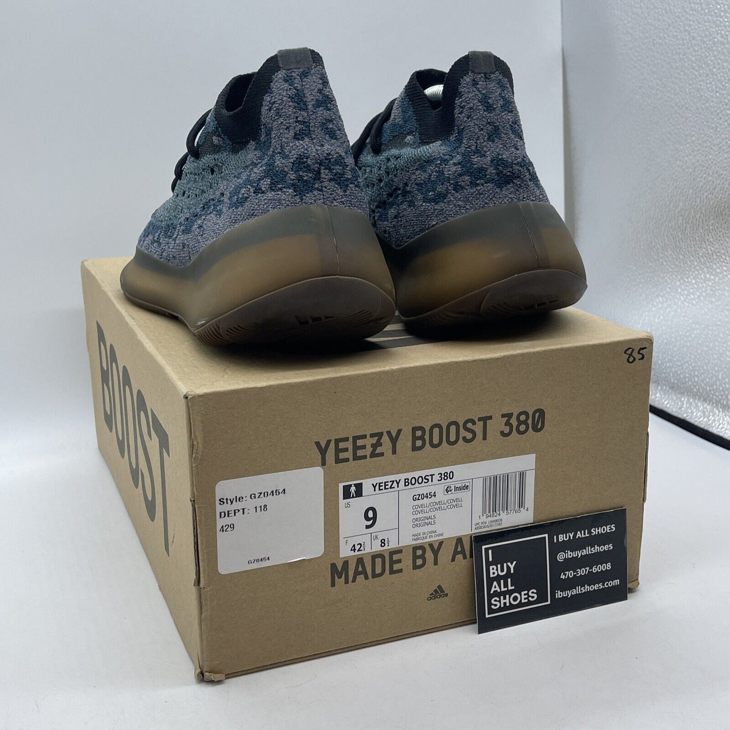 Size 9 - adidas Yeezy Boost 380 Covellite Blue Purple Suede (GZ0454)