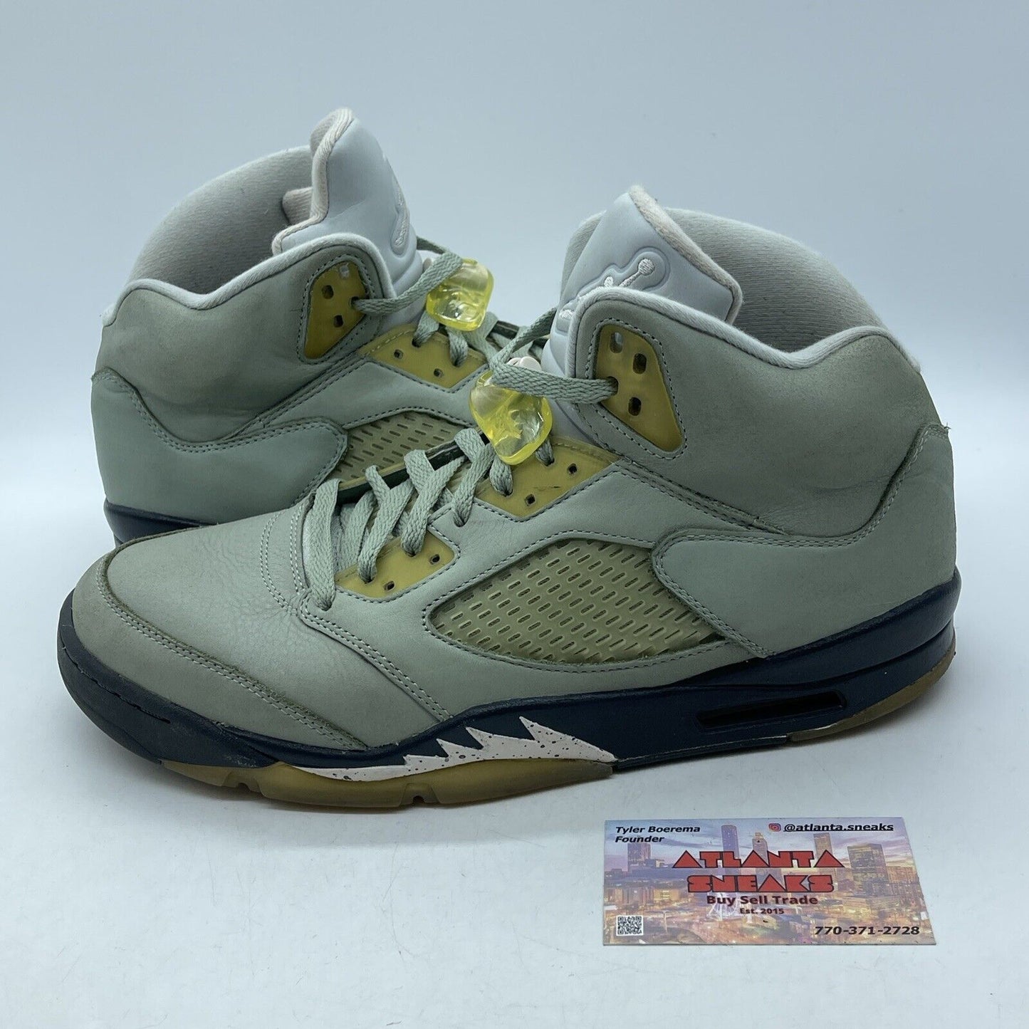 Size 11 - Jordan 5 JADE HORIZON Green Suede Black Silver (DC7501-300)