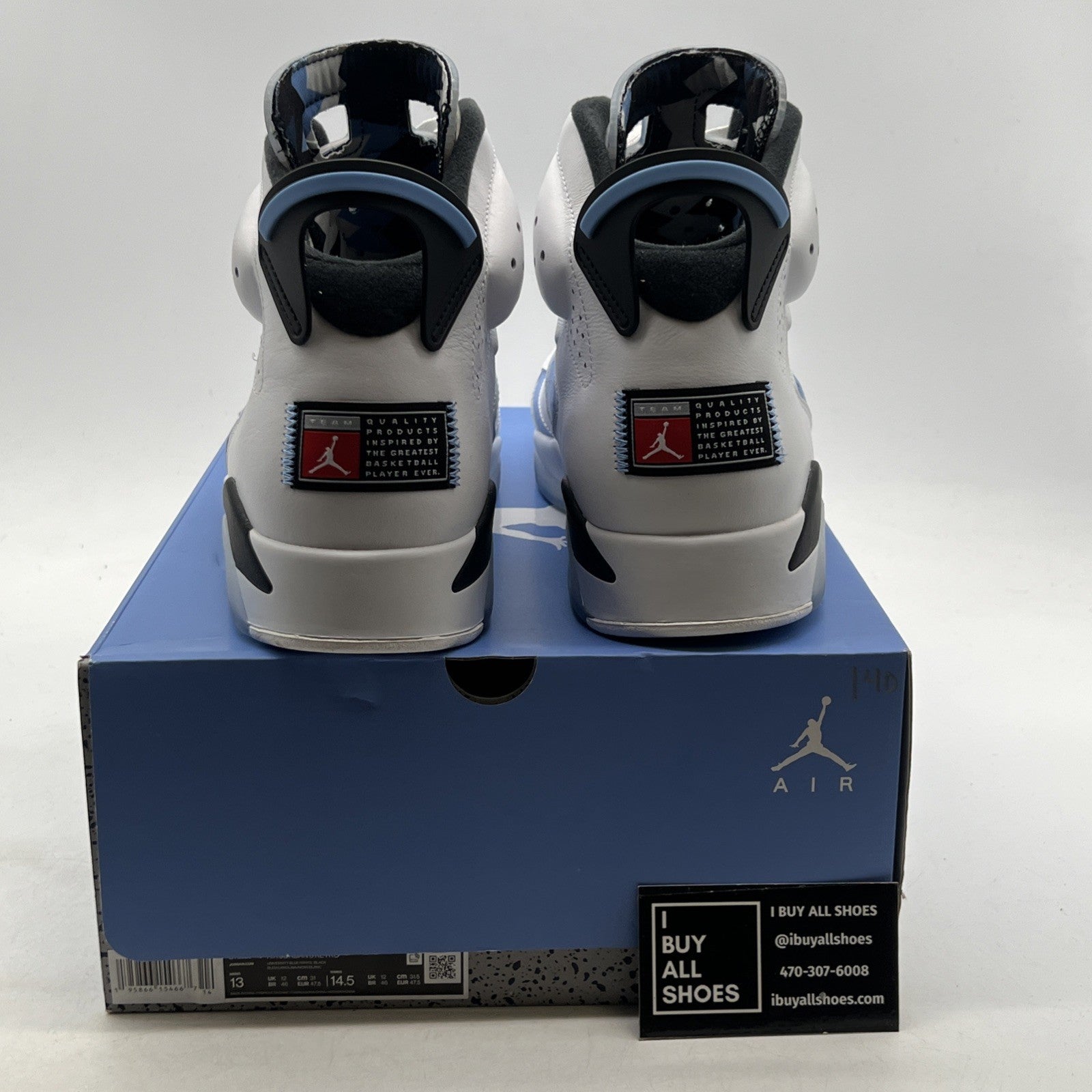 Size 13 - Air Jordan 6 Retro Mid UNC Home (CT8529-410)
