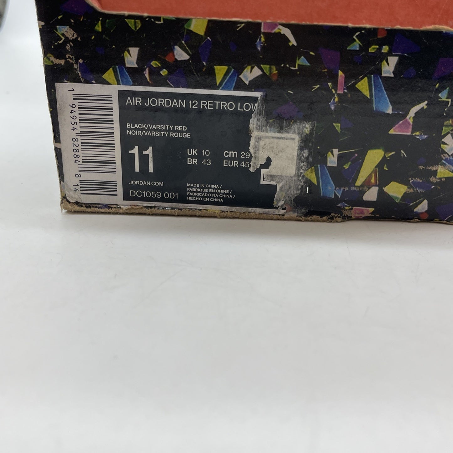 Size 11 -Nike Air Jordan 12 Retro Low SE Super Bowl Black Varsity Red DC1059-001