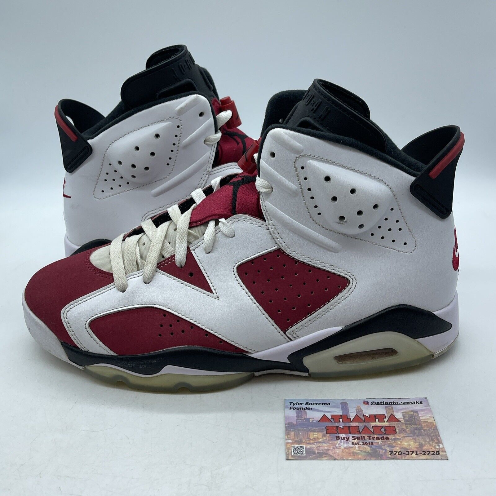 Size 11 - Jordan 6 Retro OG Mid Carmine Red Black White Suede (CT8529-106)