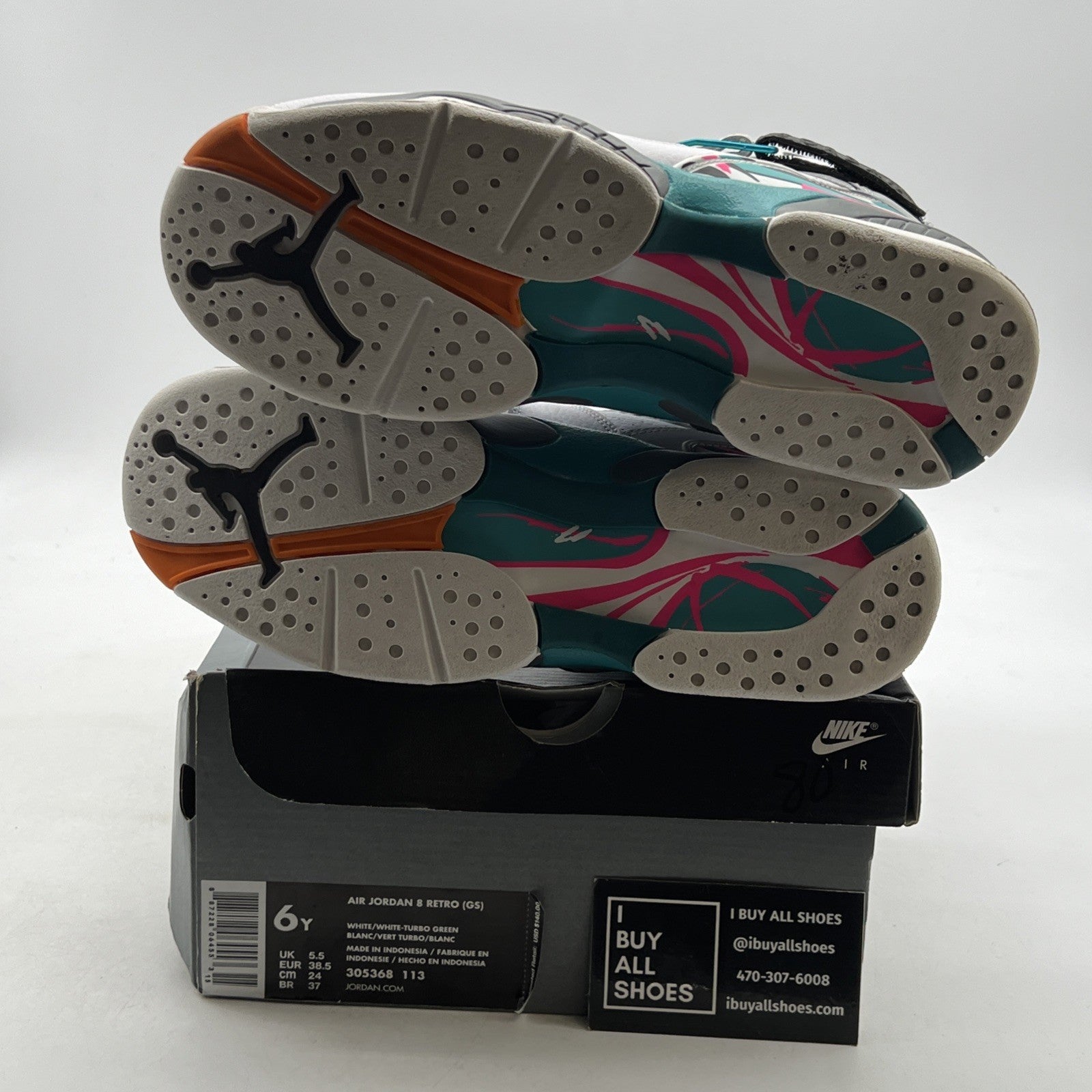 Size 6Y - Air Jordan 8 VIII Retro South Beach (305368-113)