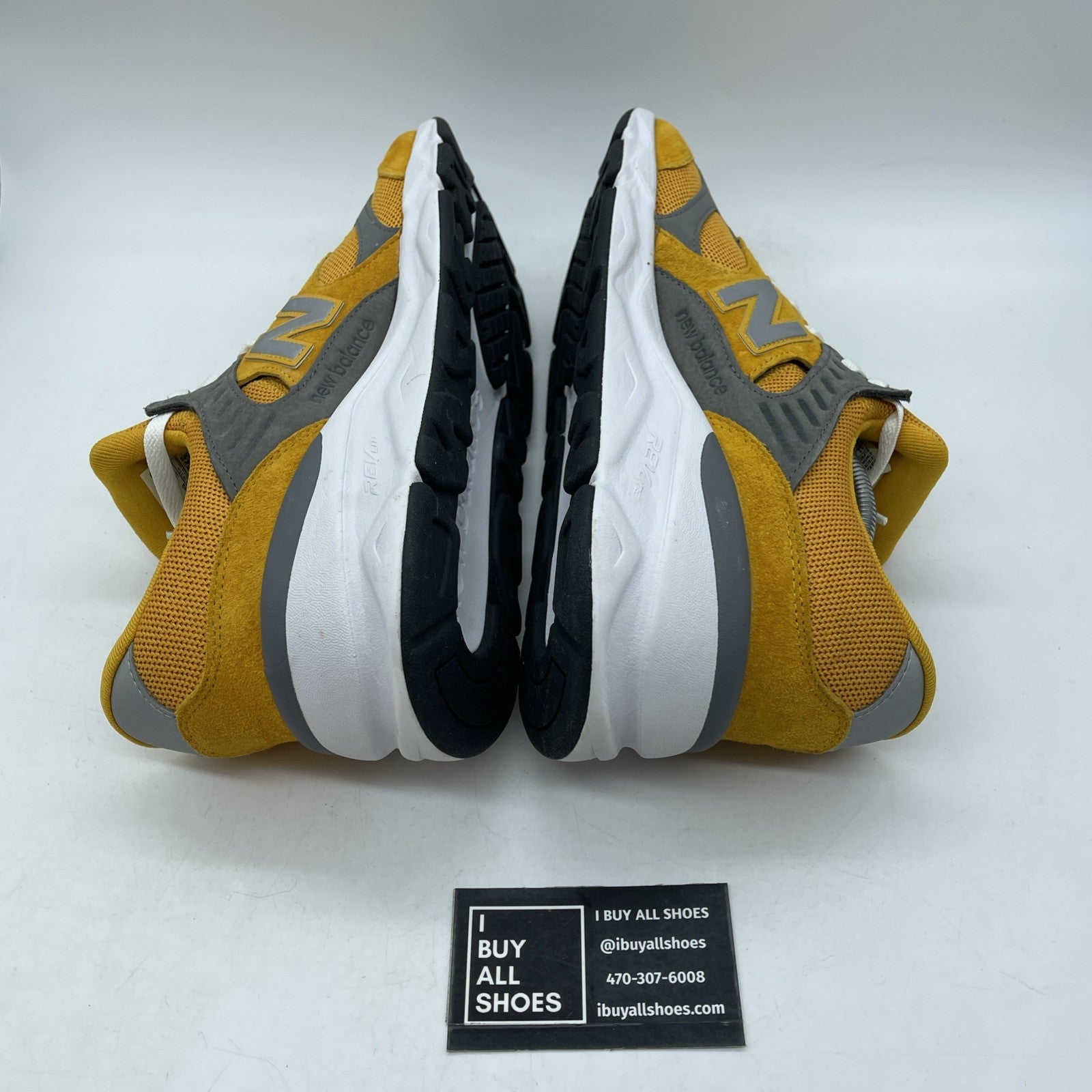 Size 12 - New Balance X90 V2 Mustard Yellow Grey Suede Leather (MSX90RLC)