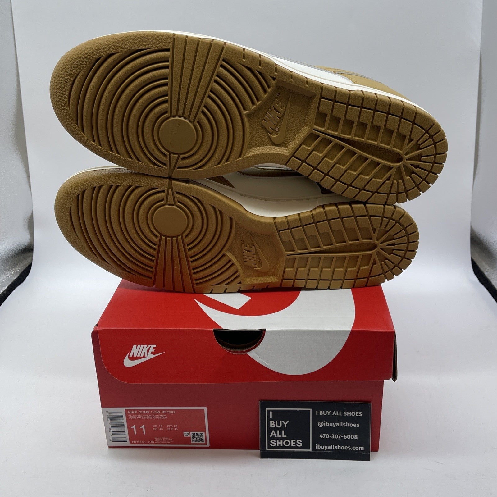 Size 11 - Nike Dunk Low Wheat Brown White Leather (HF5441-108)