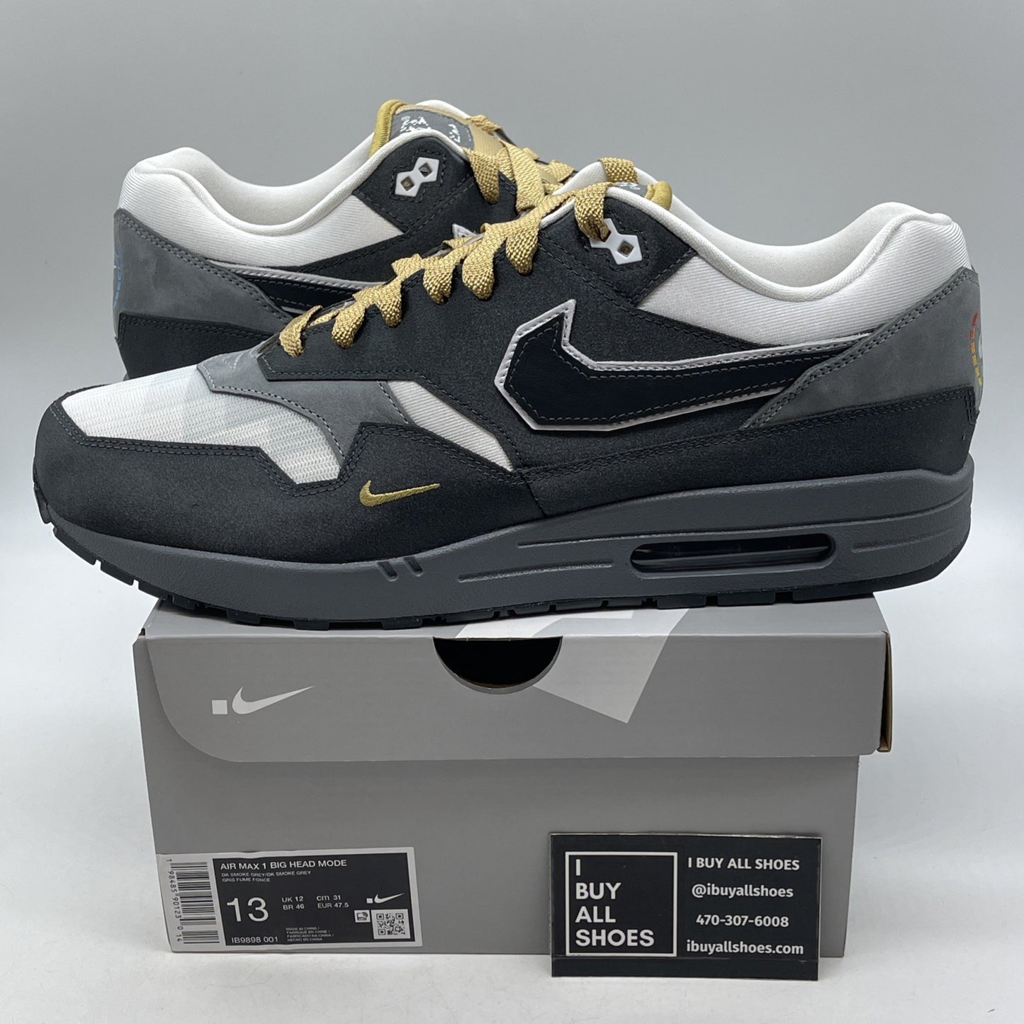 Size 13 - Nike Air Max 1 Low Poly - Big Head Mode (IB9898-001)