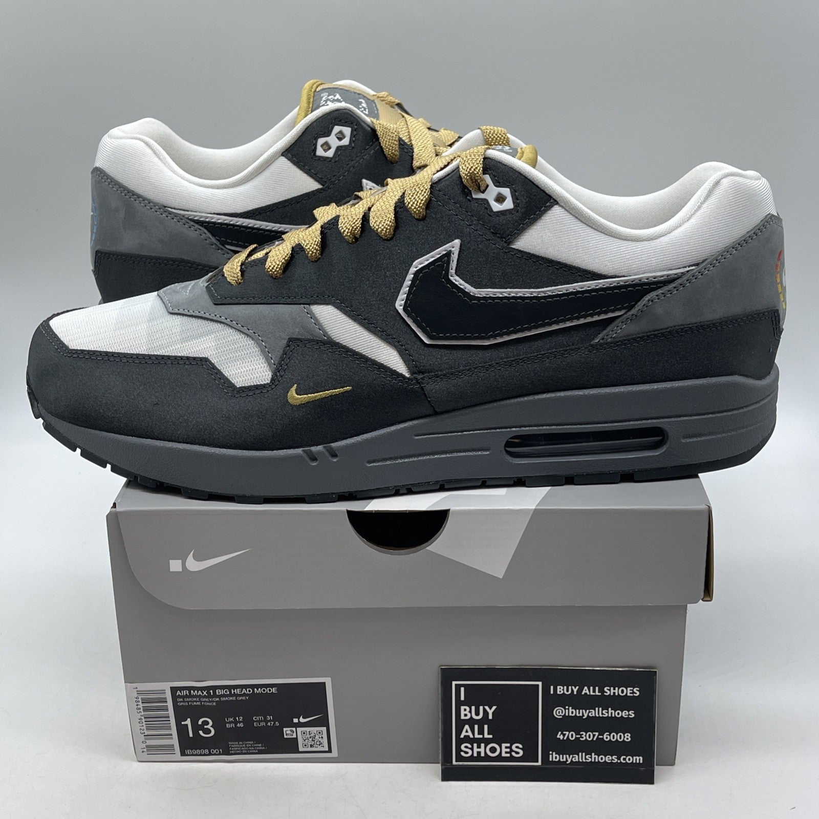 Size 13 - Nike Air Max 1 Low Poly - Big Head Mode (IB9898-001)