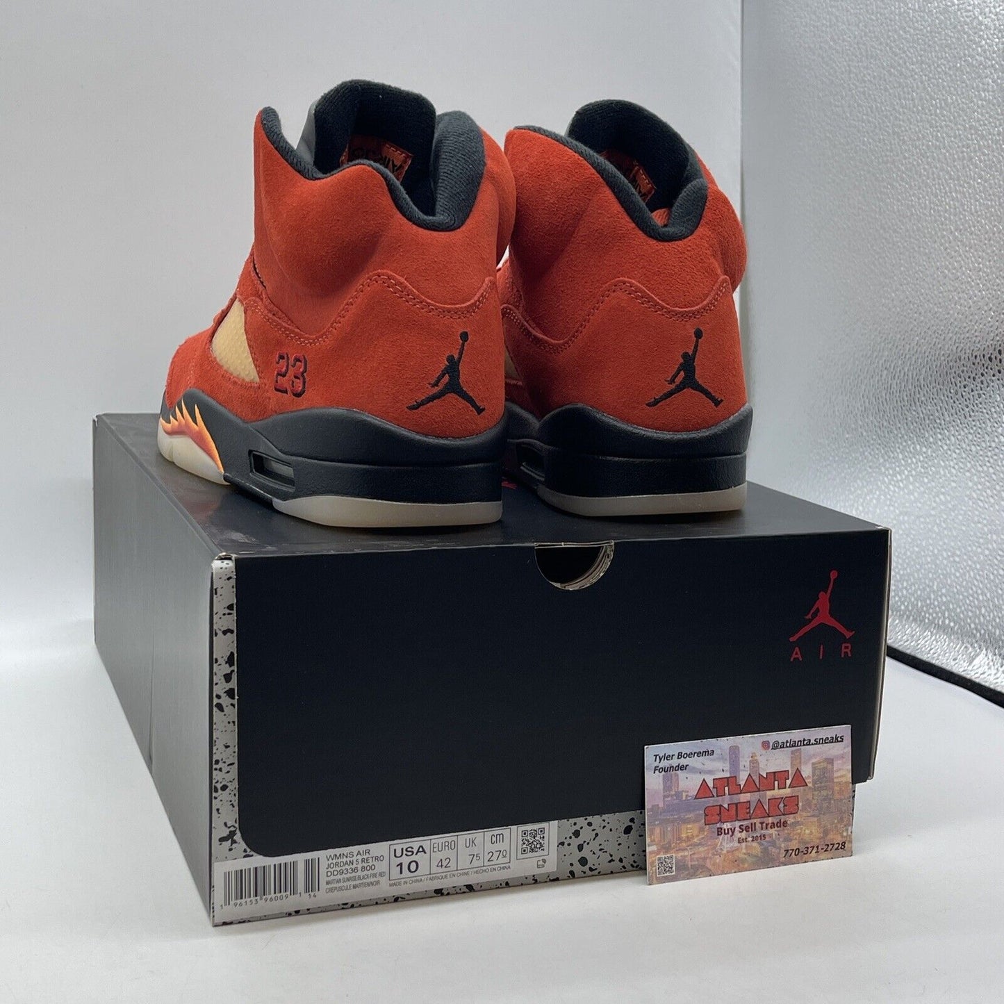 Size 10W - Air Jordan 5 Retro Dunk on Mars Orange Red Suede (DD9336-800)