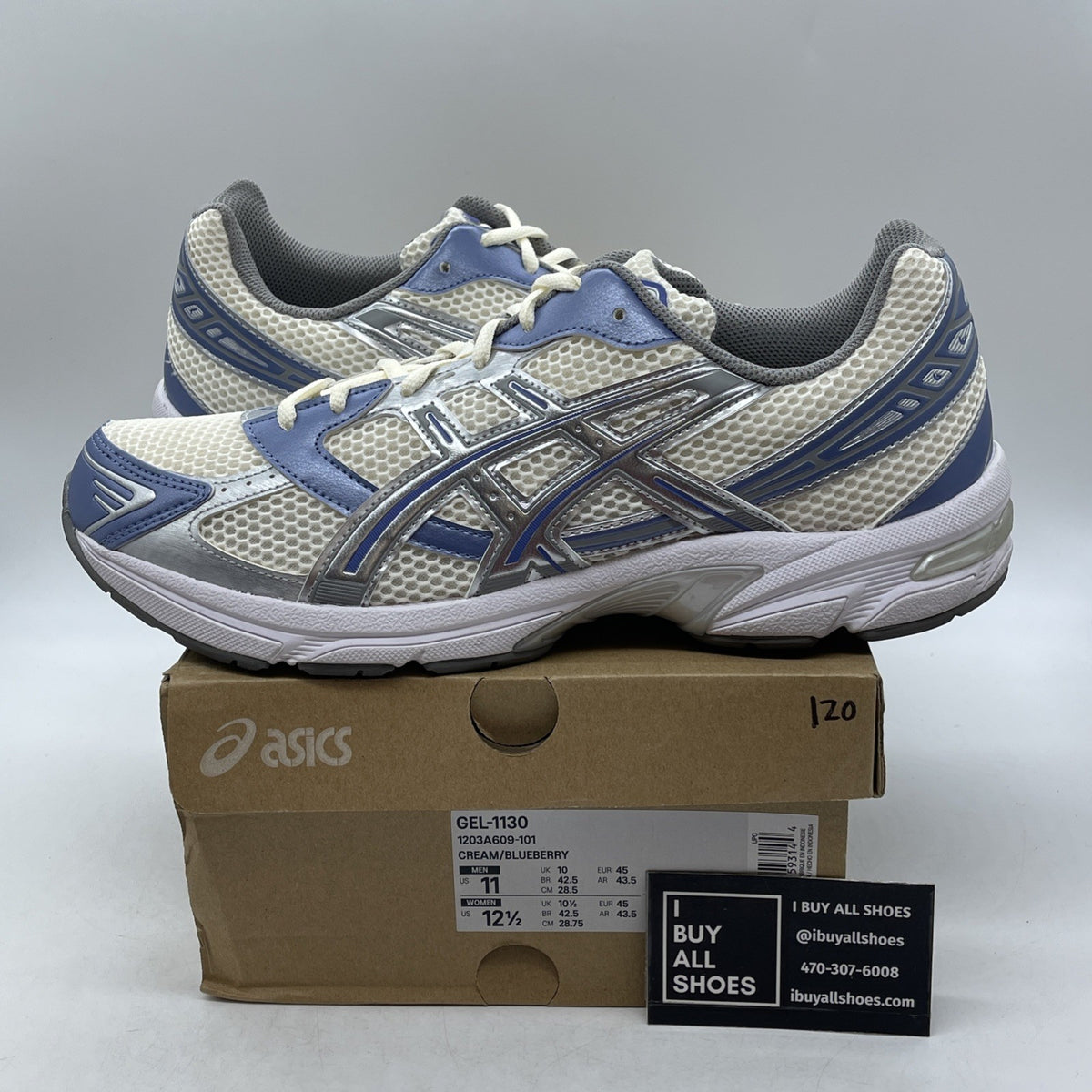 Size 11 - Asics Gel 1130 Cream Blueberry (1203A609-101)