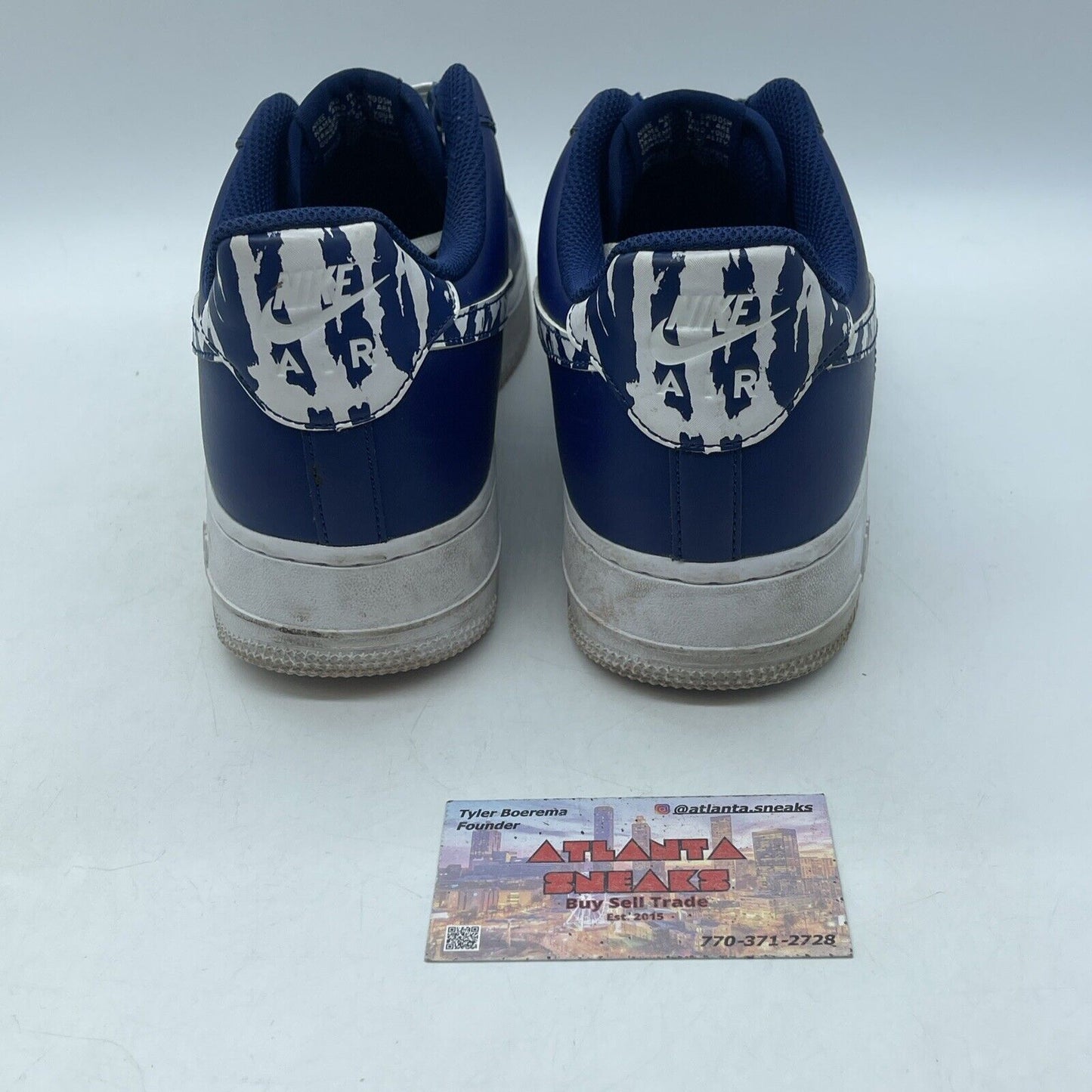 Size 10 - Nike Air Force 1 Low Camo Swoosh - Blue Void Leather (CZ7873-400)